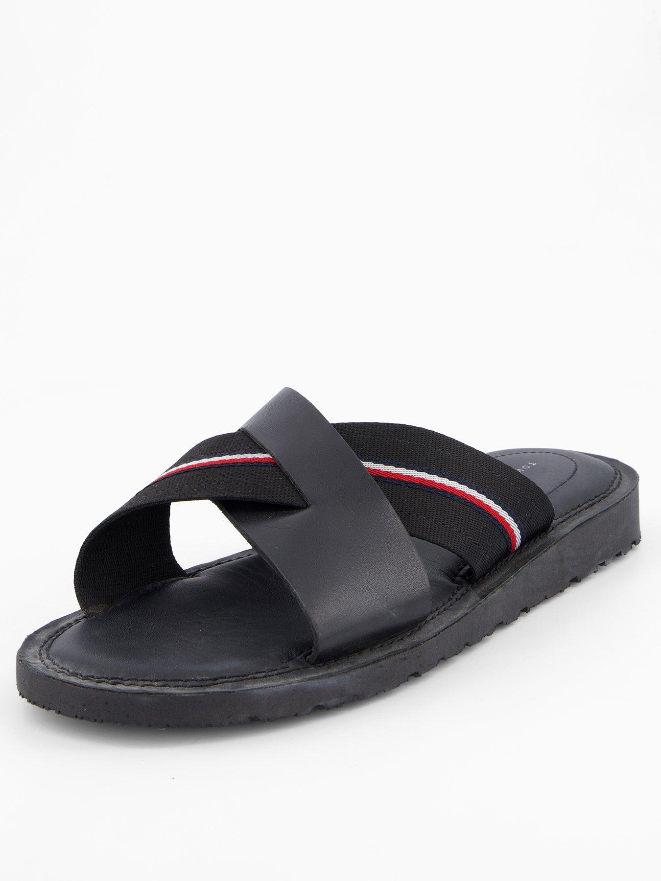Tommy Hilfiger Core Criss Flat Sandals - Black