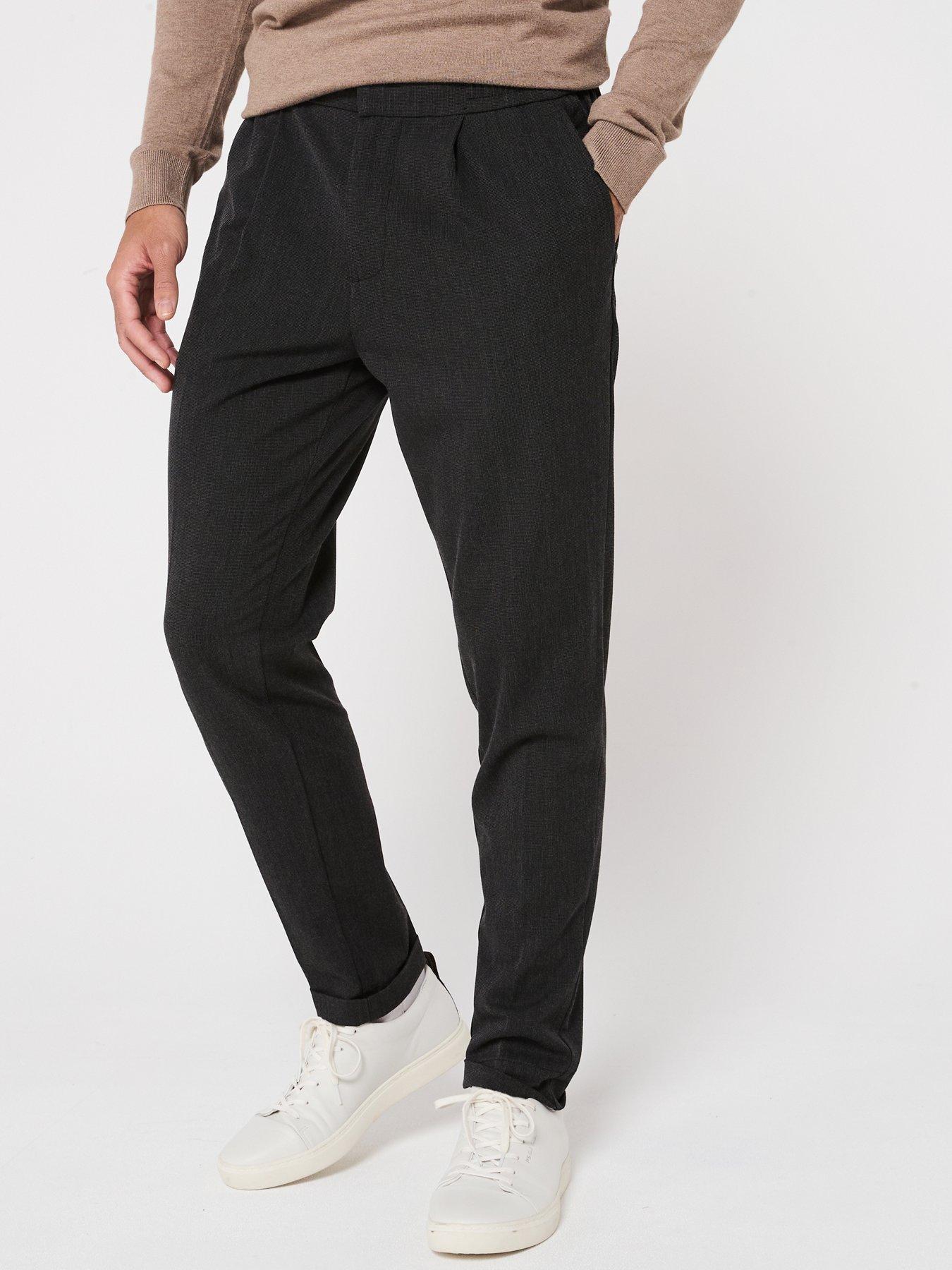 undefined Diego Tapered Fit Chinos - Dark Grey