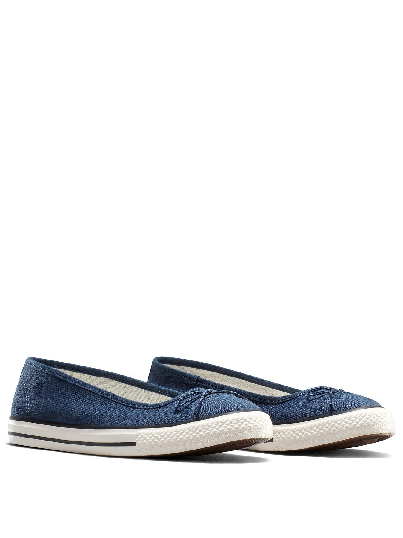 Image 2 of 7 of Converse Womens Chuck Taylor All Star Dainty Ballerina Canvas Slip/Egret/ - Navy