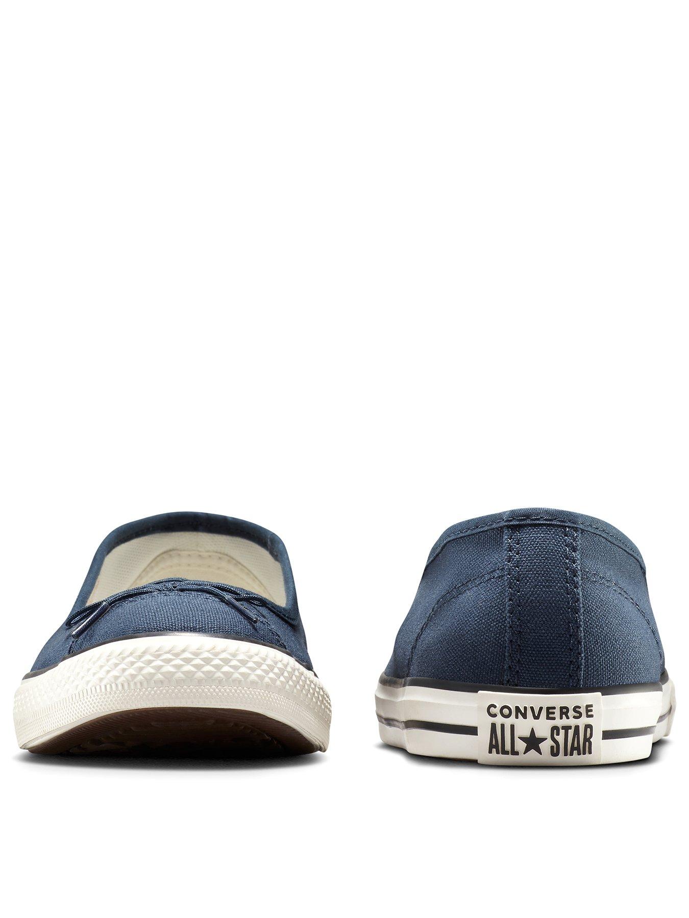 Image 3 of 7 of Converse Womens Chuck Taylor All Star Dainty Ballerina Canvas Slip/Egret/ - Navy