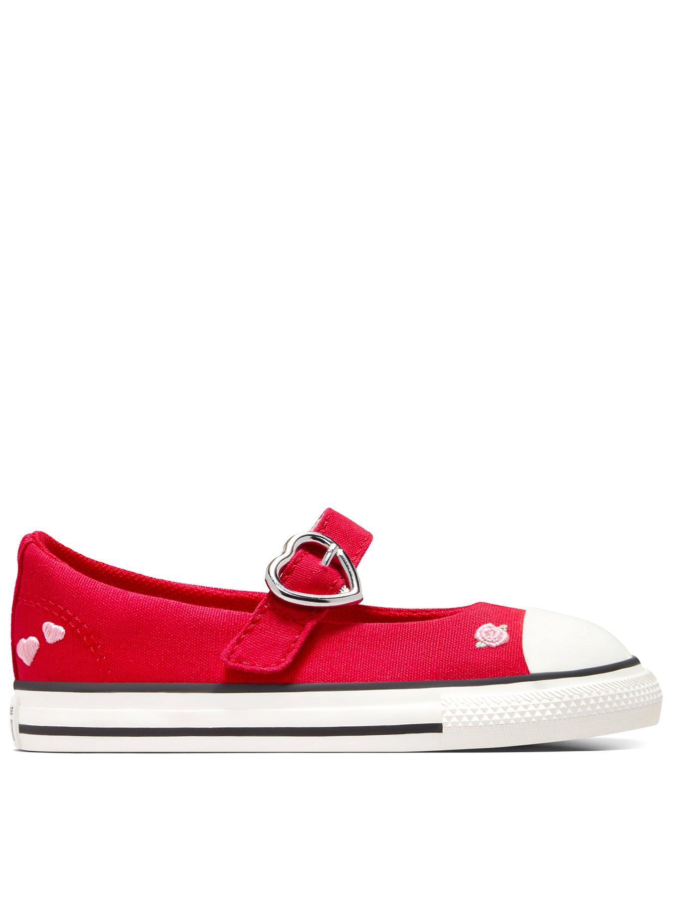 undefined Kids Chuck Taylor All Star Dainty Mary Jane Canvas Ox - Red