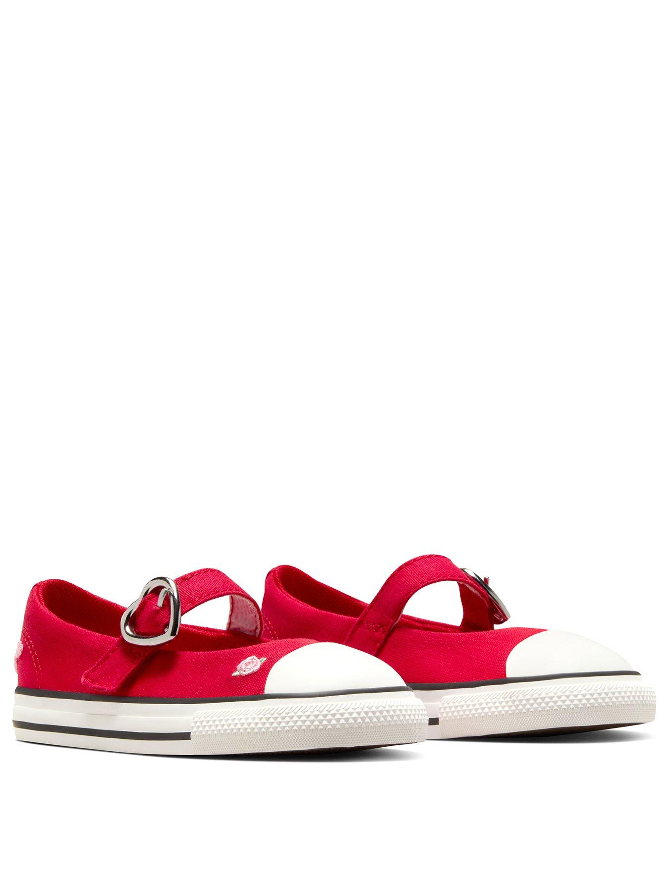 Image 2 of 7 of Converse Kids Chuck Taylor All Star Dainty Mary Jane Canvas Ox - Red