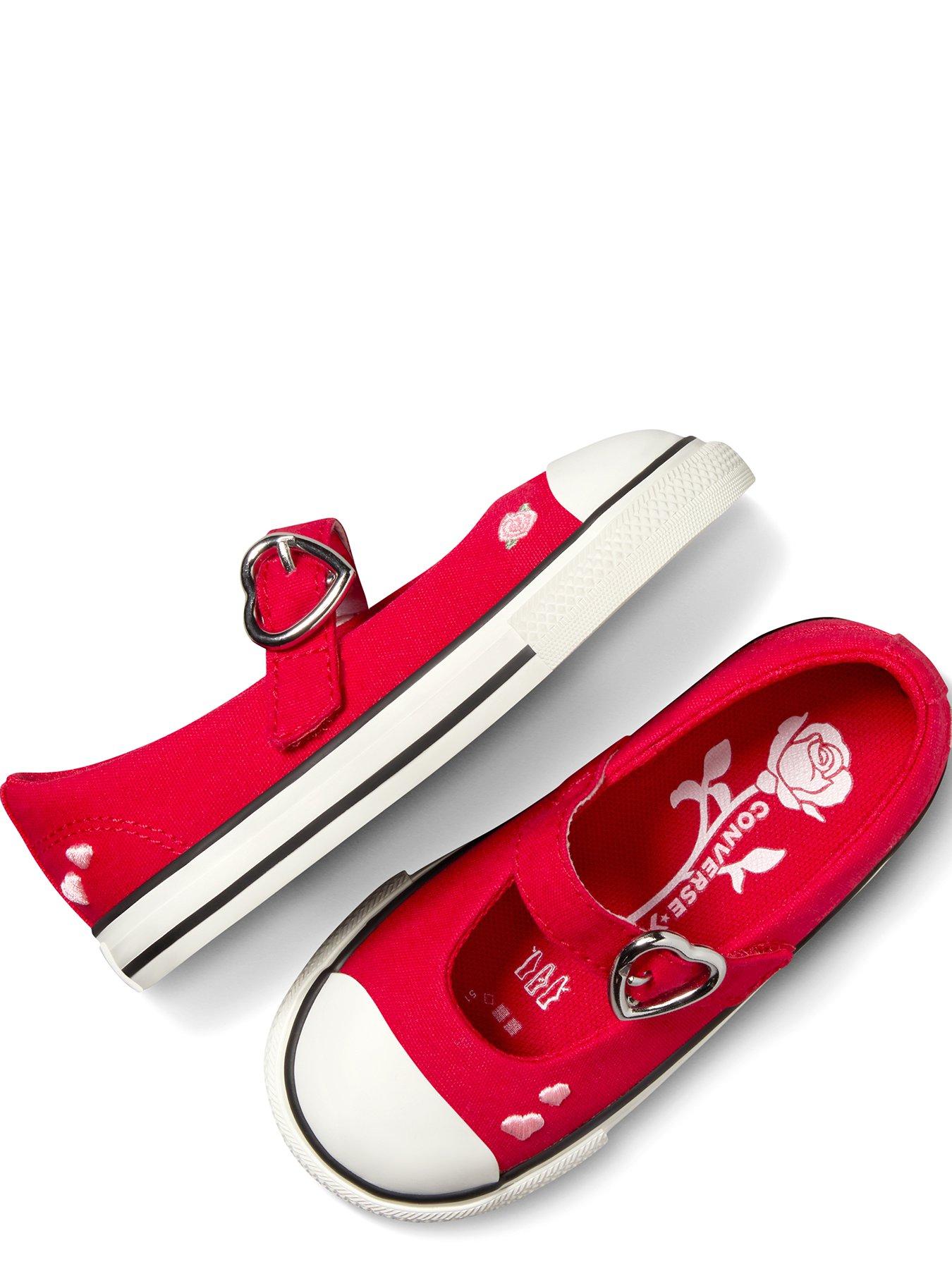 Image 4 of 7 of Converse Kids Chuck Taylor All Star Dainty Mary Jane Canvas Ox - Red