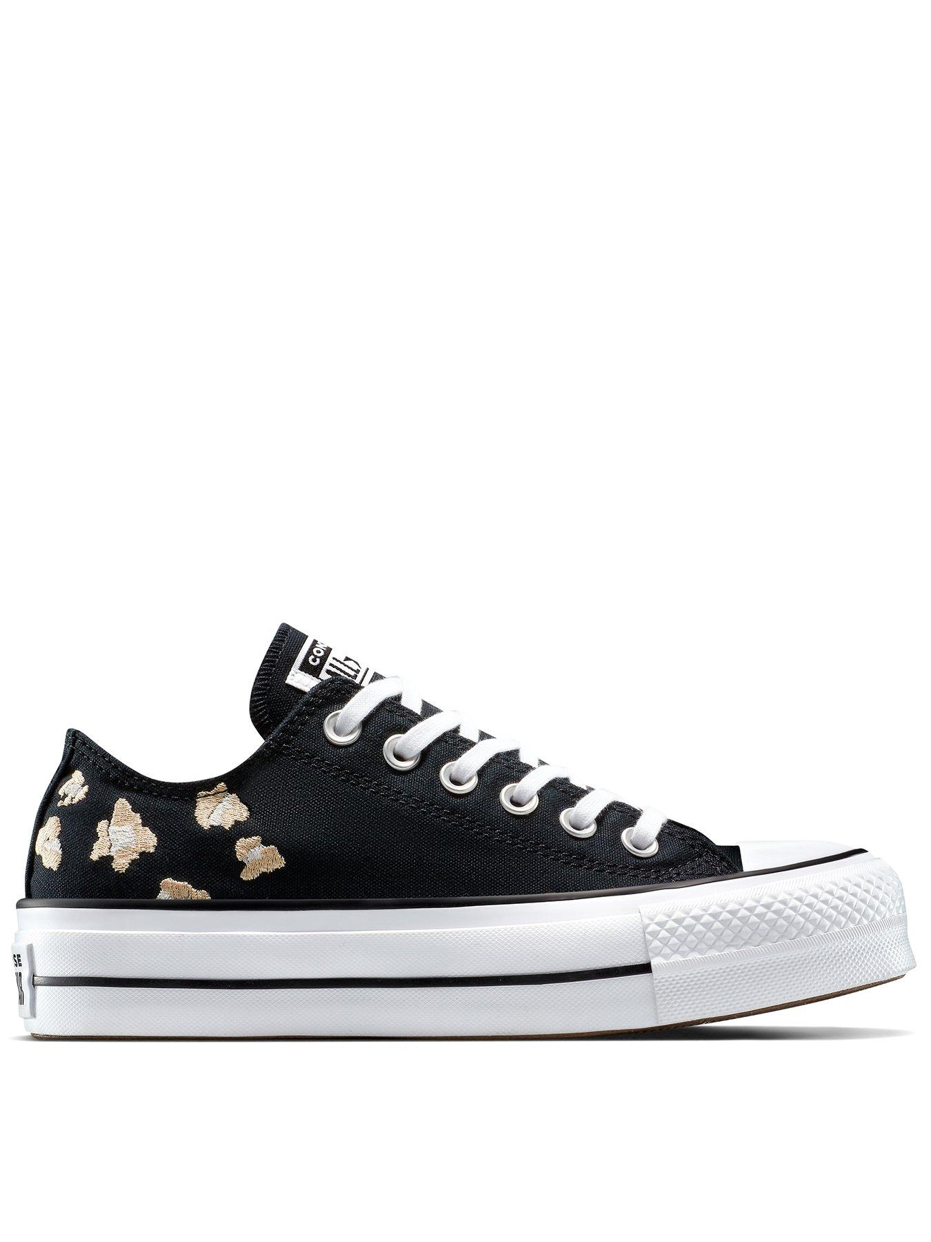 undefined Women's Chuck Taylor All Star Lift Canvas Ox Trainers - Black