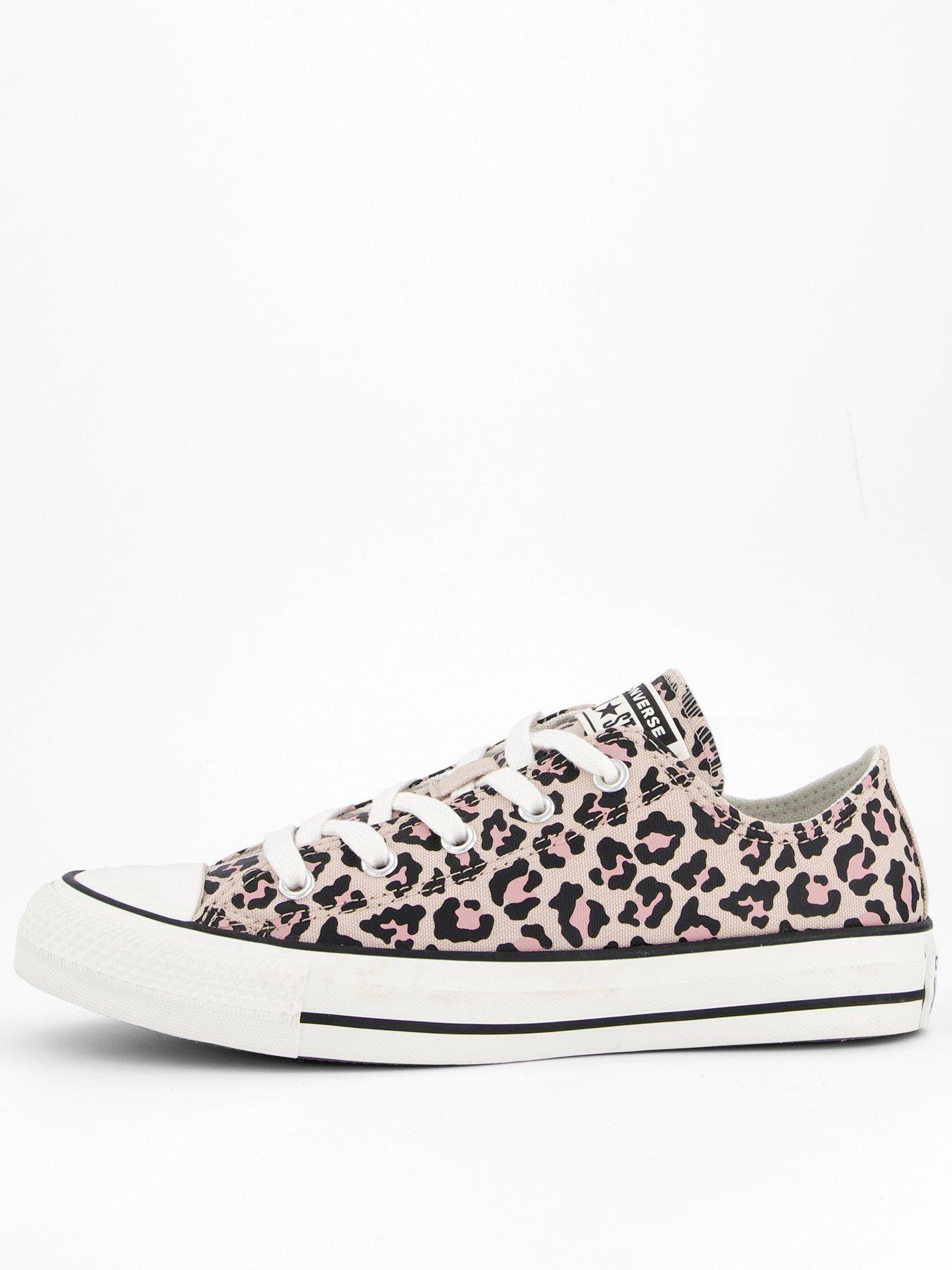undefined Junior Ox Trainers - Animal Print - Warm Clay/Egret/Black