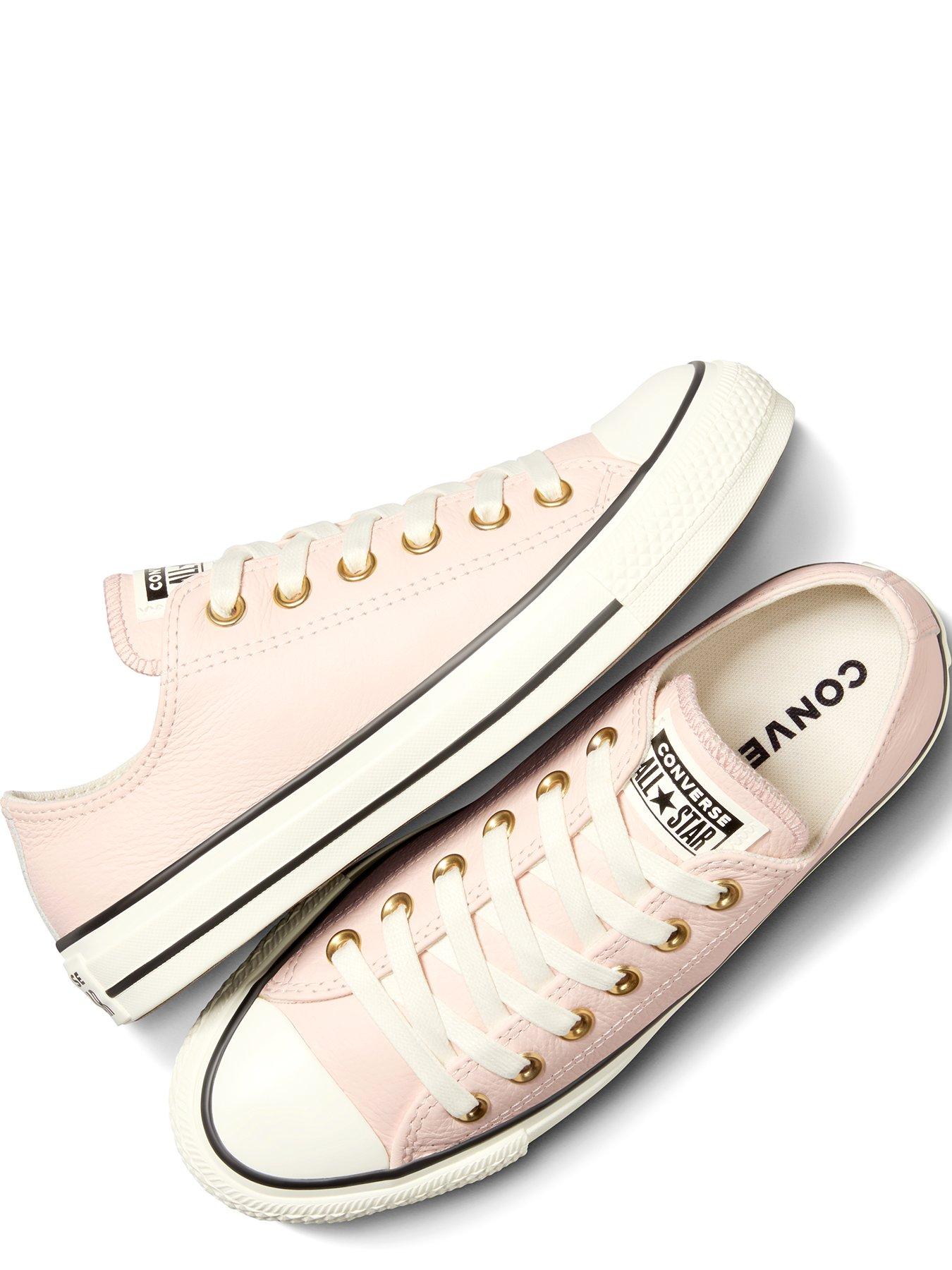 Image 4 of 7 of Converse Womens Chuck Taylor All Star Leather Ox -pink