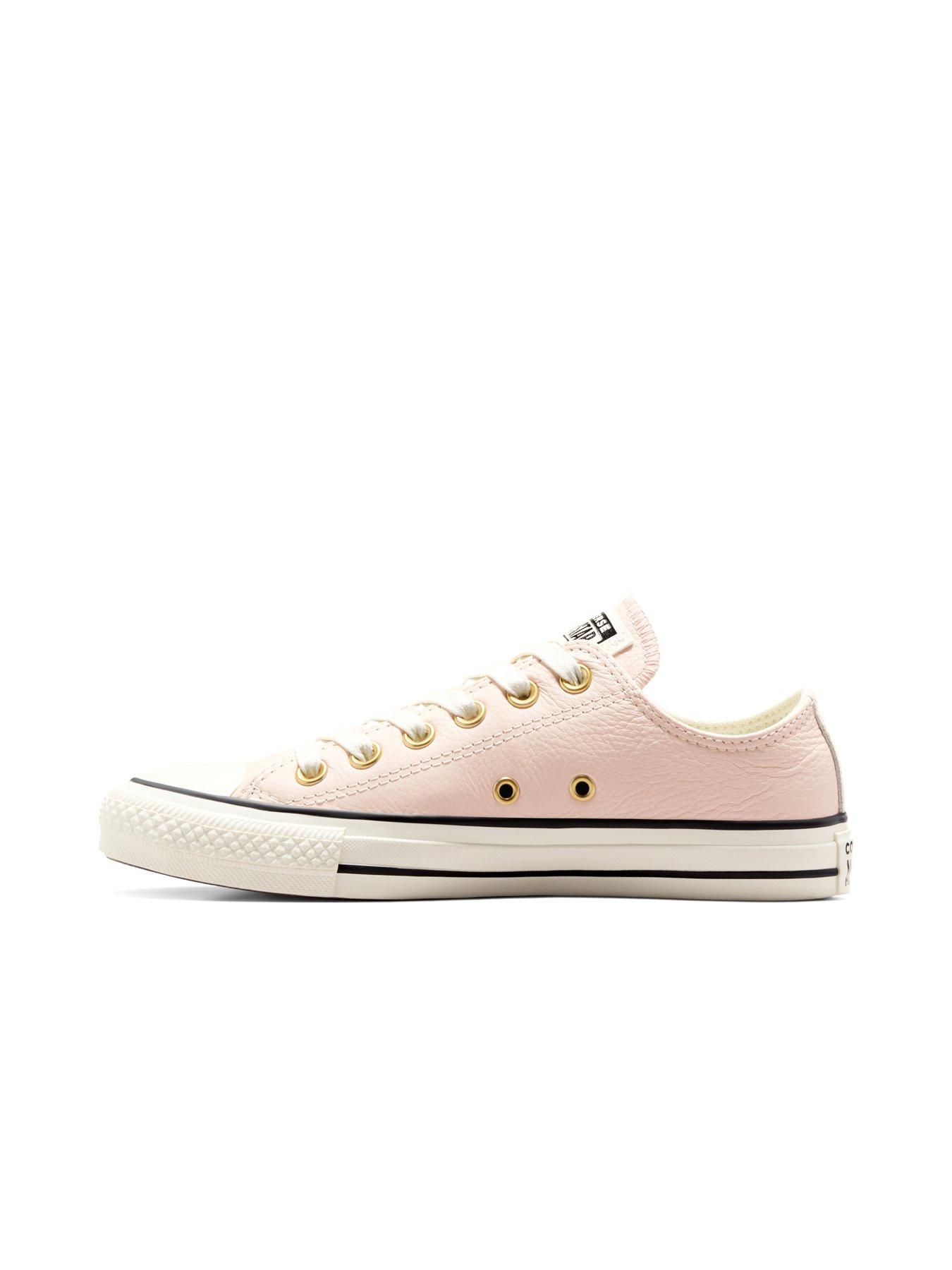 Image 6 of 7 of Converse Womens Chuck Taylor All Star Leather Ox -pink