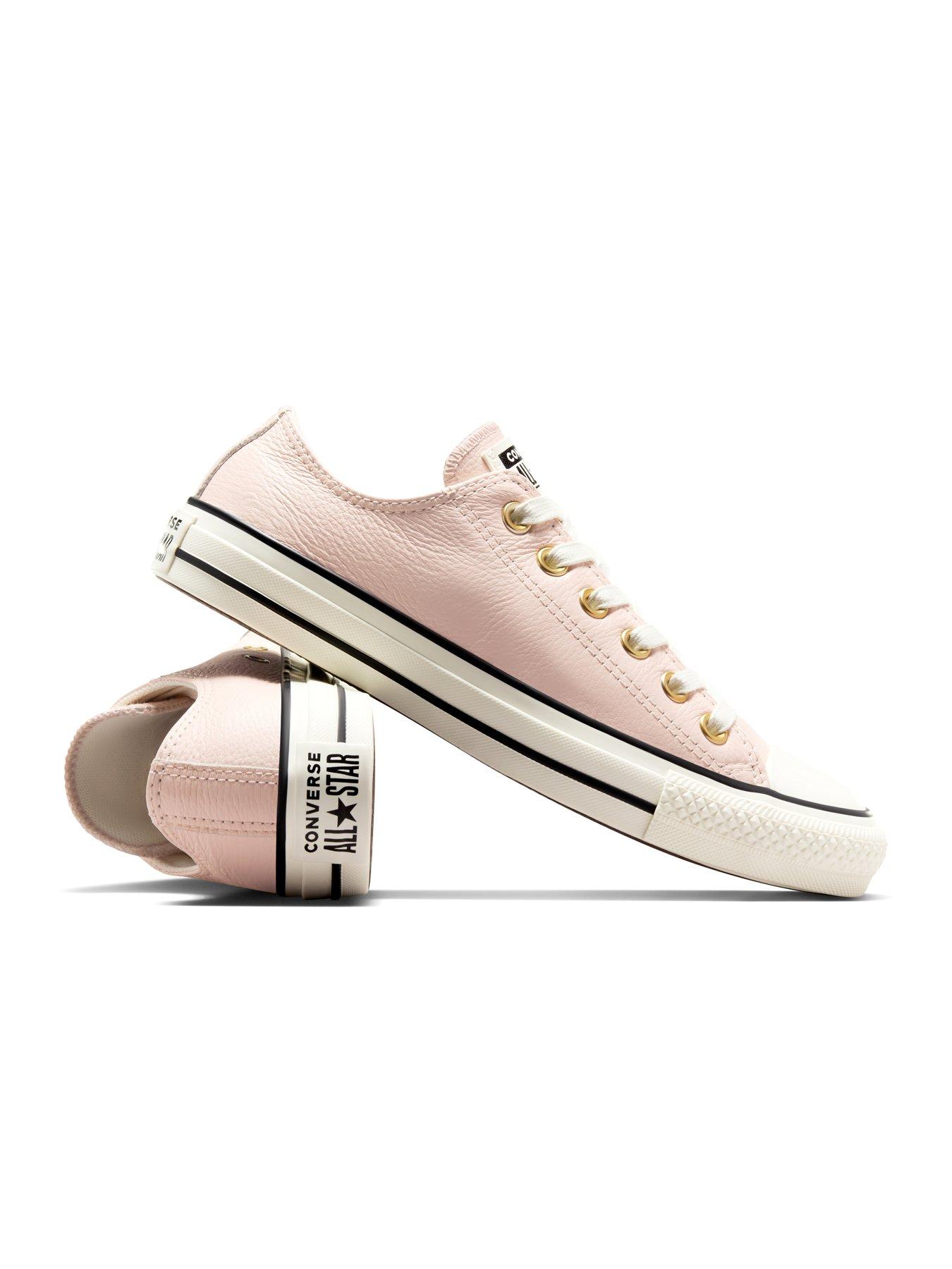 Image 7 of 7 of Converse Womens Chuck Taylor All Star Leather Ox -pink