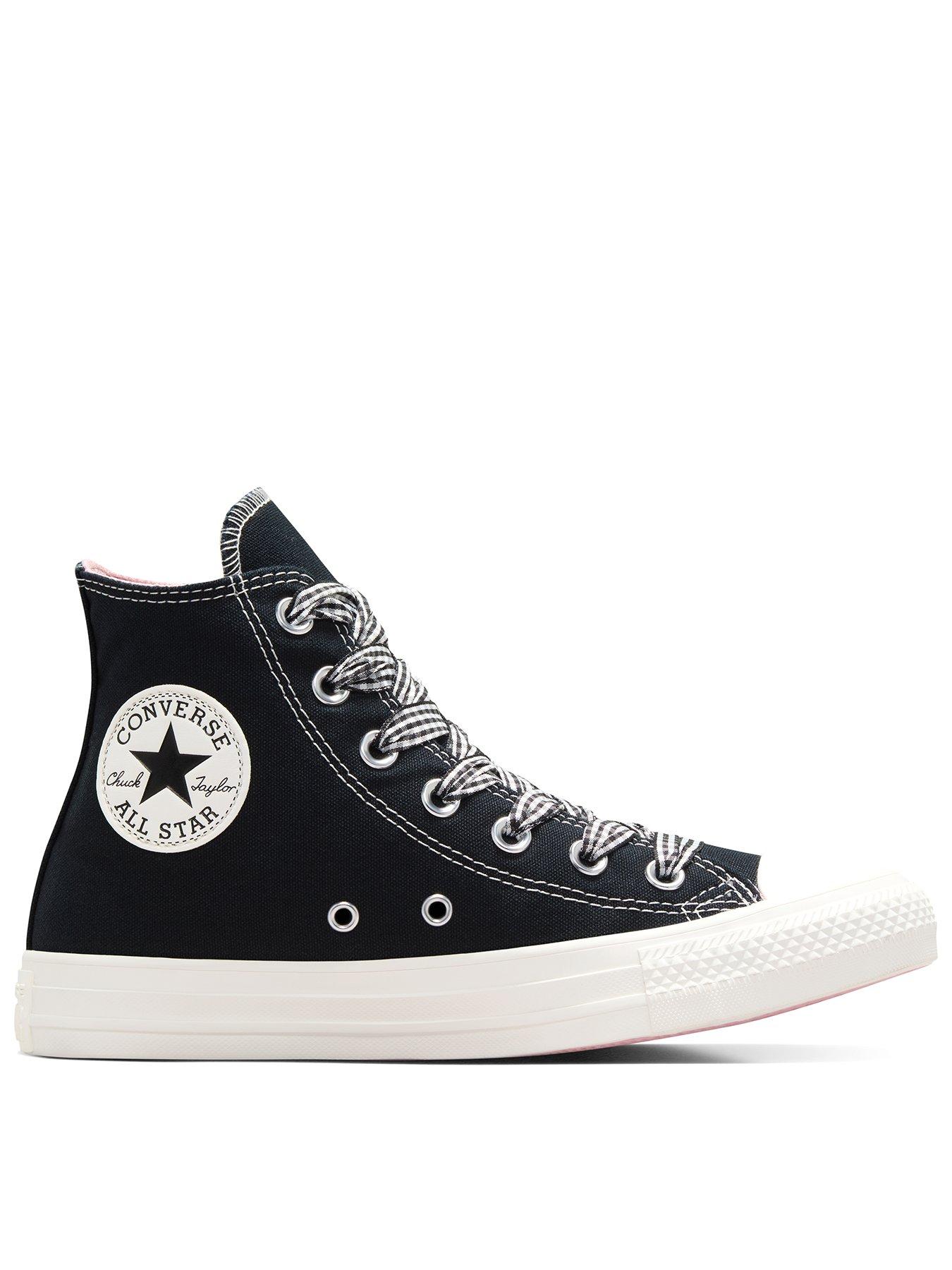 Converse Womens Chuck Taylor All Star Canvas Hi Top - Black/Pink/White