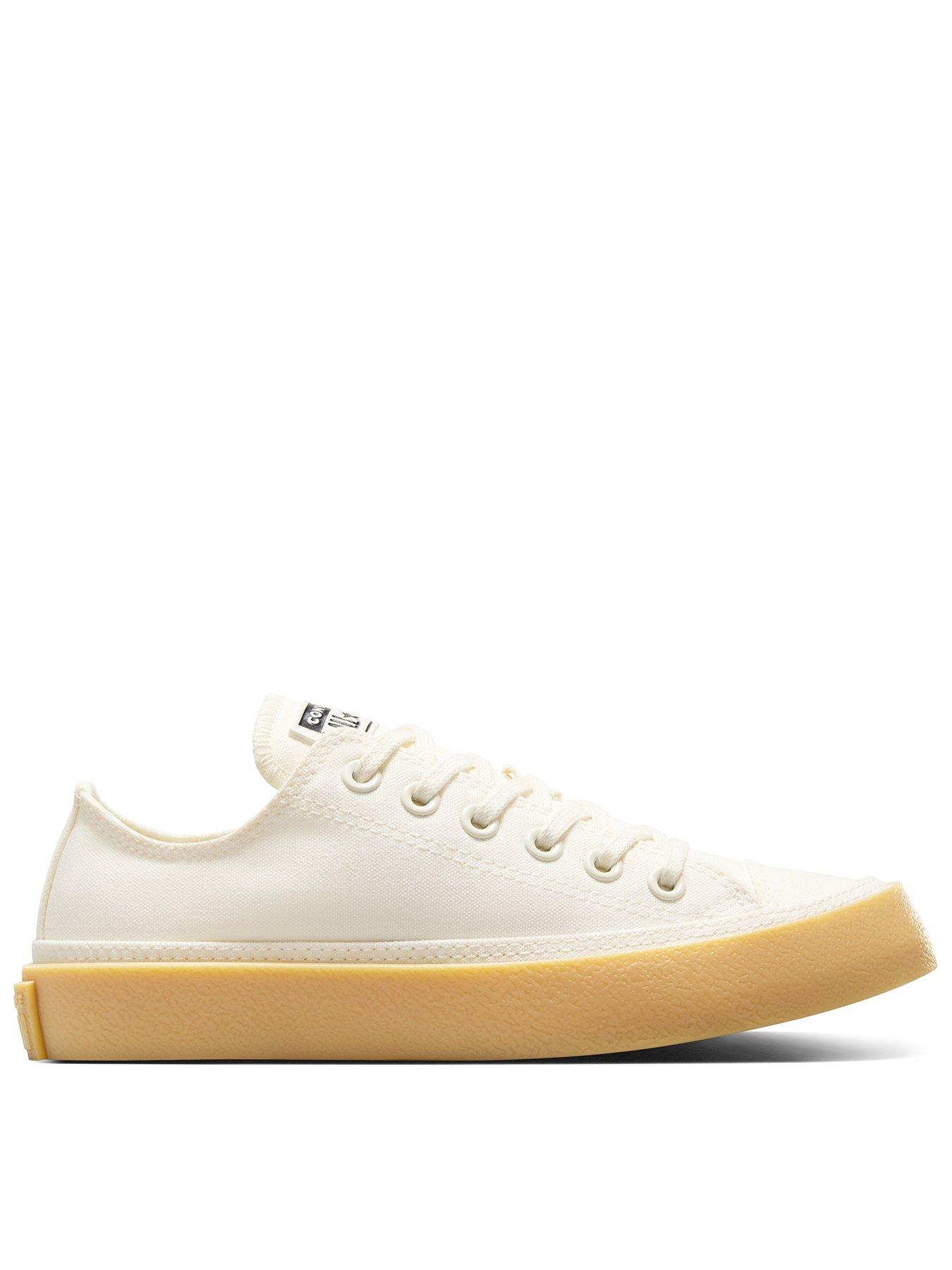 Converse Womens Chuck Taylor All Star Ox Low Top Canvas- Ecru