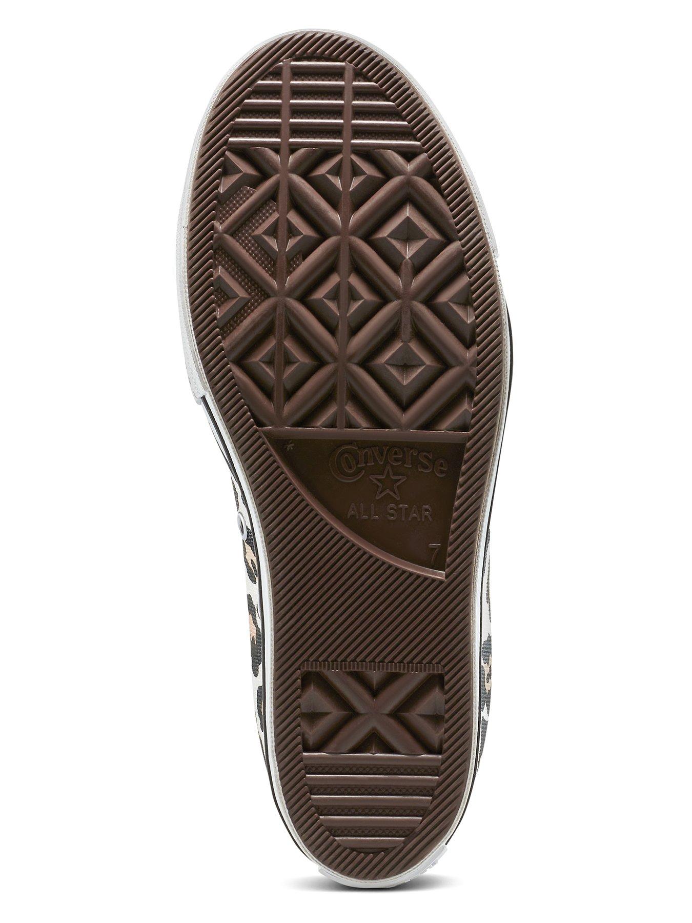 Image 3 of 5 of Converse Women's Chuck Taylor All Star Wedge Canvas Hi-Top Trainers - Leopard Print