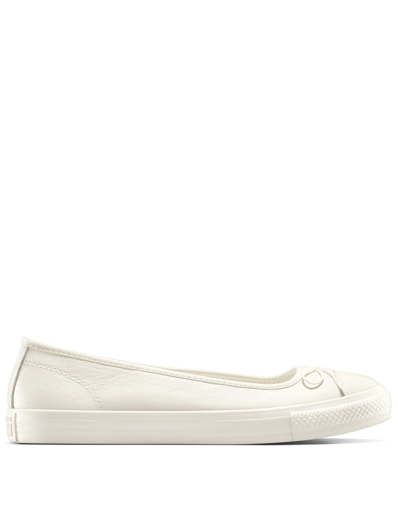 undefined Womens Chuck Taylor All Star Dainty Ballerina Leather Slip-Ons