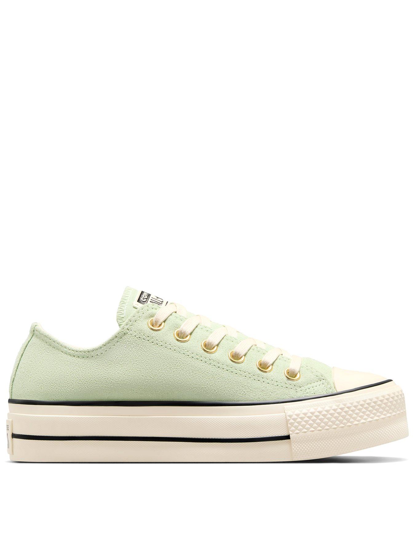undefined Women's Chuck Taylor All Star Lift Suede Ox Trainers - Green