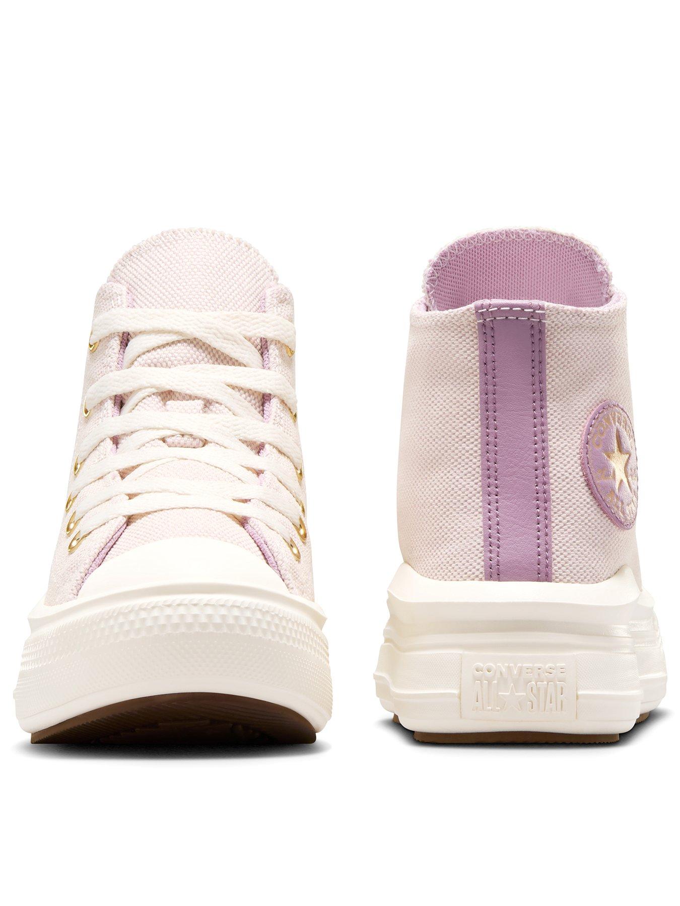 Image 3 of 7 of Converse Kids Chuck Taylor All Star Move Polyester Hi-Top Trainers - Beige