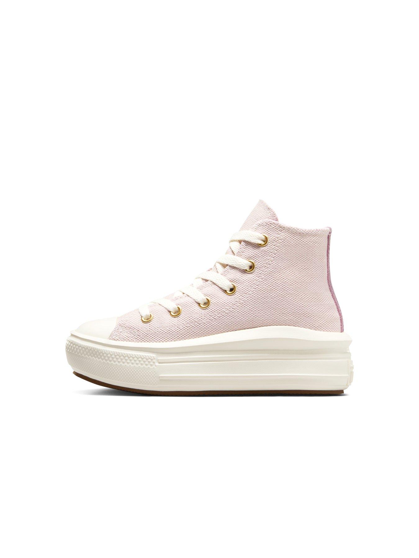 Image 6 of 7 of Converse Kids Chuck Taylor All Star Move Polyester Hi-Top Trainers - Beige