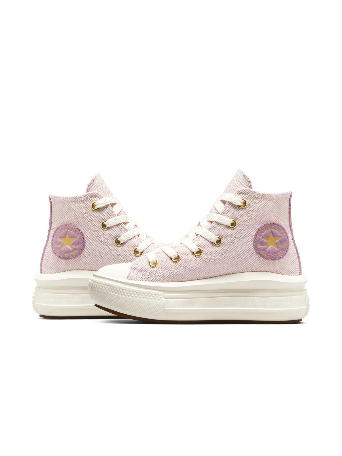 Image 7 of 7 of Converse Kids Chuck Taylor All Star Move Polyester Hi-Top Trainers - Beige