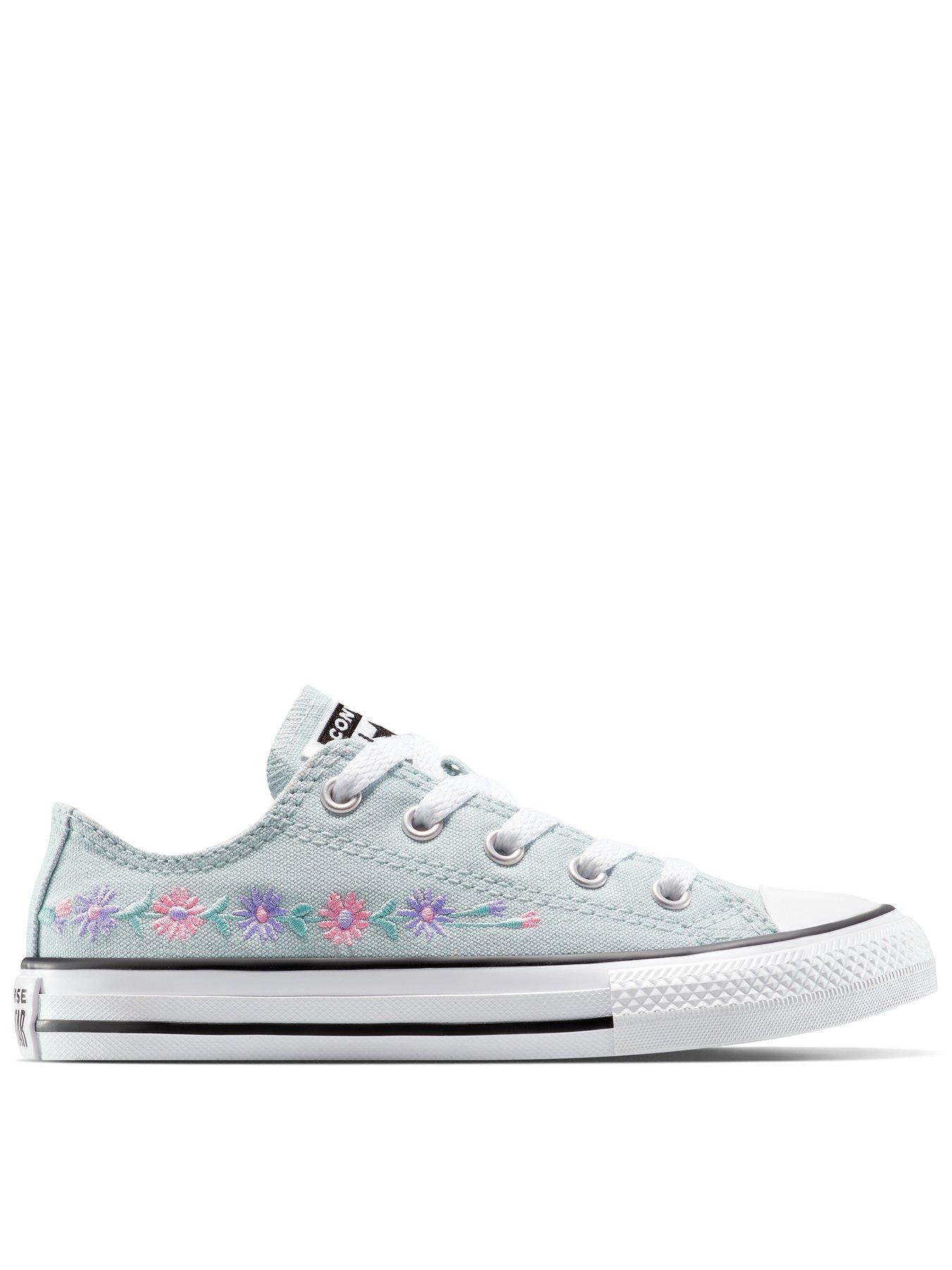Converse Kids Ox Trainers - Blue - Court Purple/Violet Heat/White