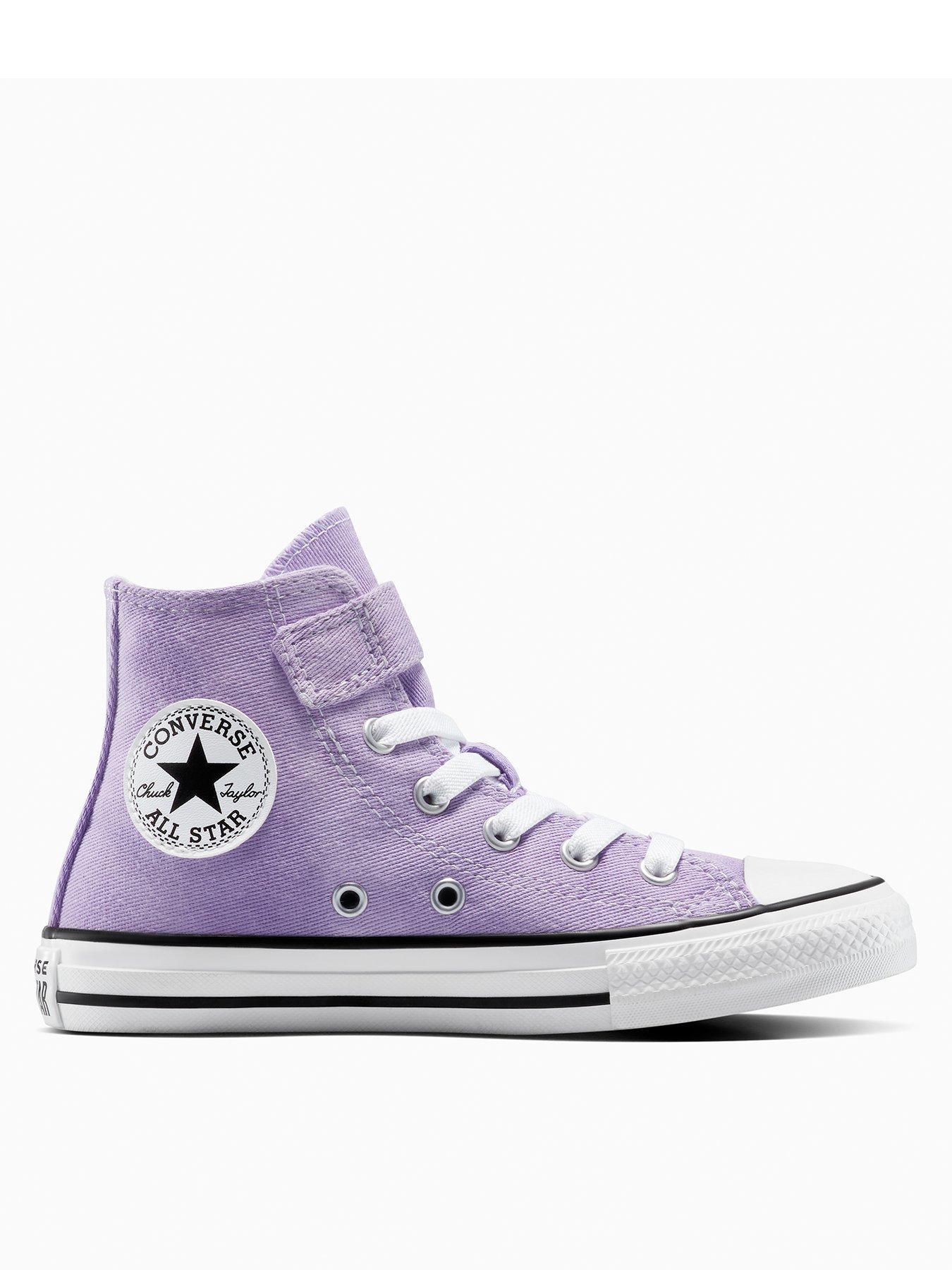 Converse Kids Hi Trainers, Court Purple/Violet Heat/White, Size 11 Younger