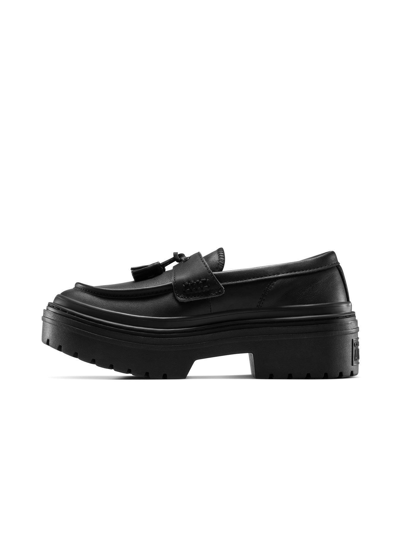 Image 6 of 7 of Converse Womens Chuck Taylor All Star Lugged Heel Loafer Leather Ox - Black
