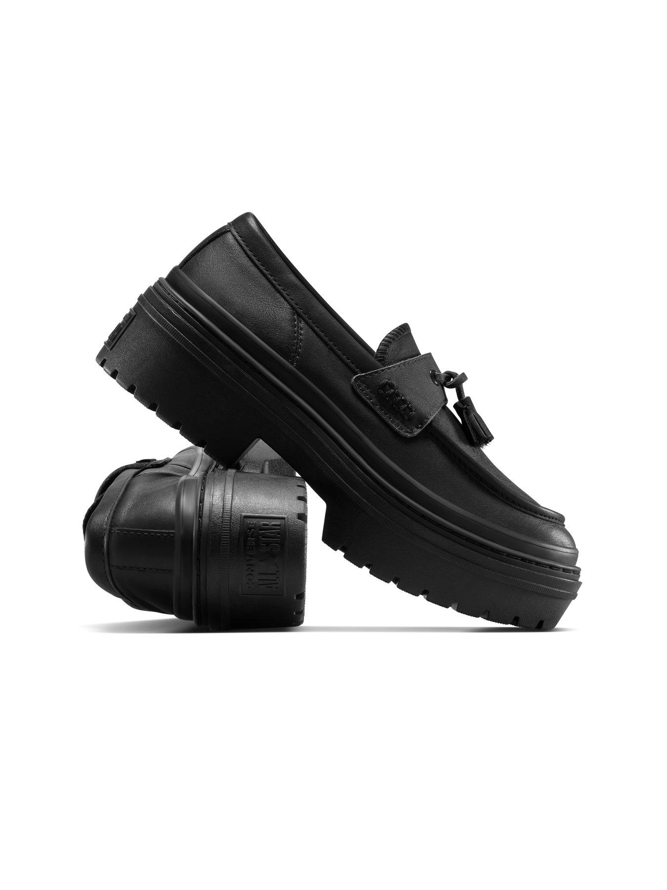 Image 7 of 7 of Converse Womens Chuck Taylor All Star Lugged Heel Loafer Leather Ox - Black