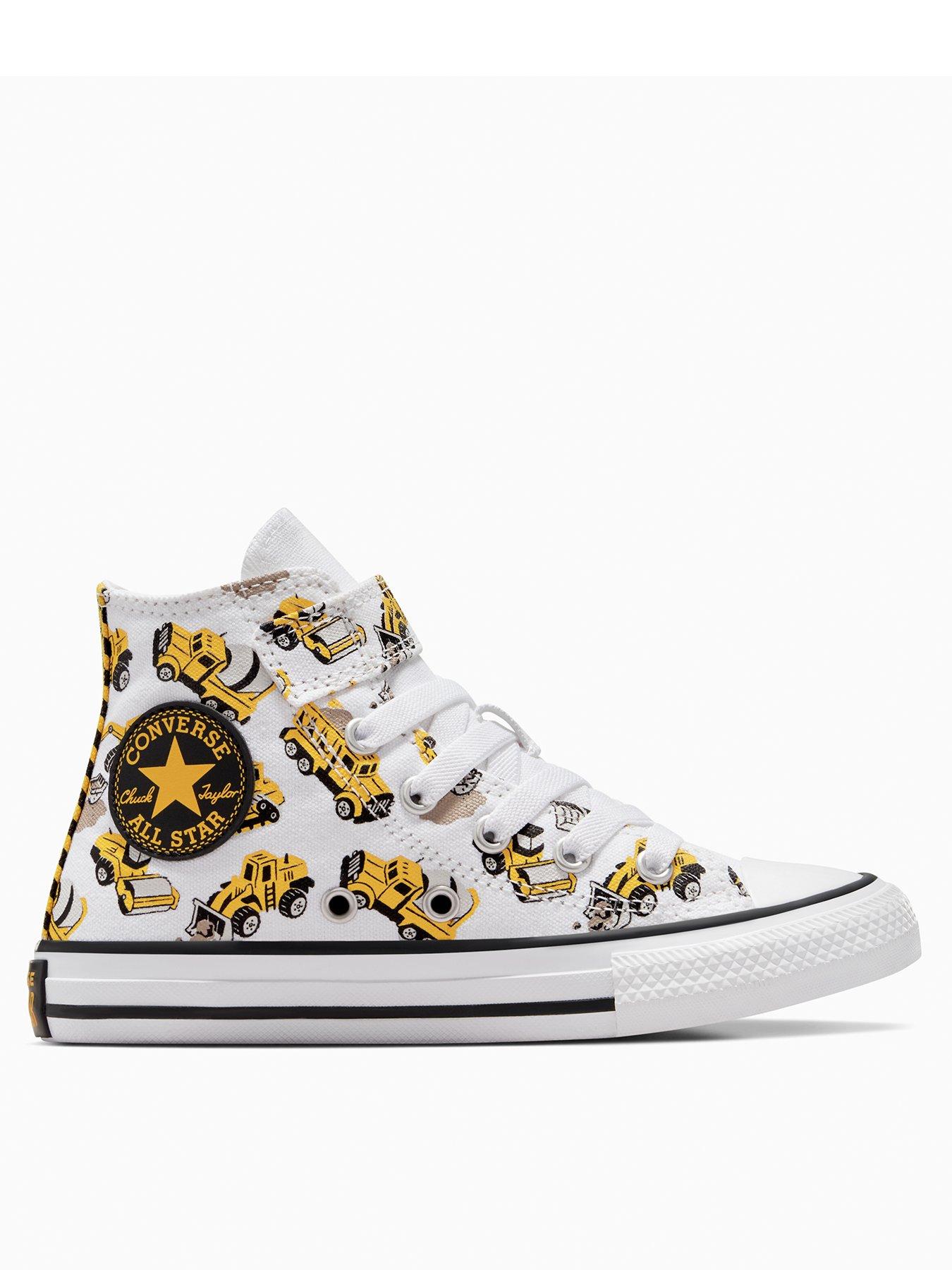 Image 1 of 7 of Converse Kids Chuck Taylor All Star 1v Canvas Truck Hi Top - White