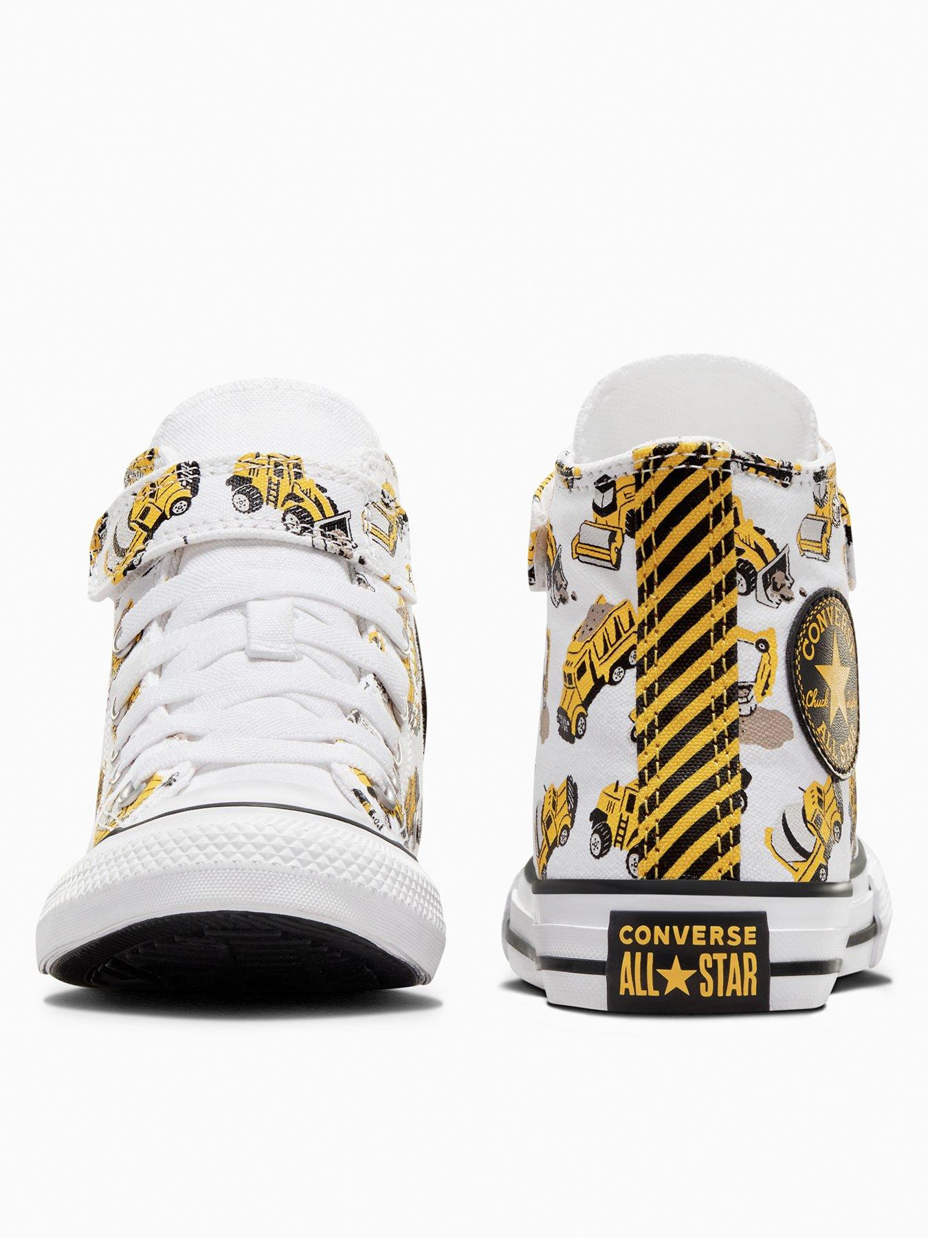 Image 3 of 7 of Converse Kids Chuck Taylor All Star 1v Canvas Truck Hi Top - White
