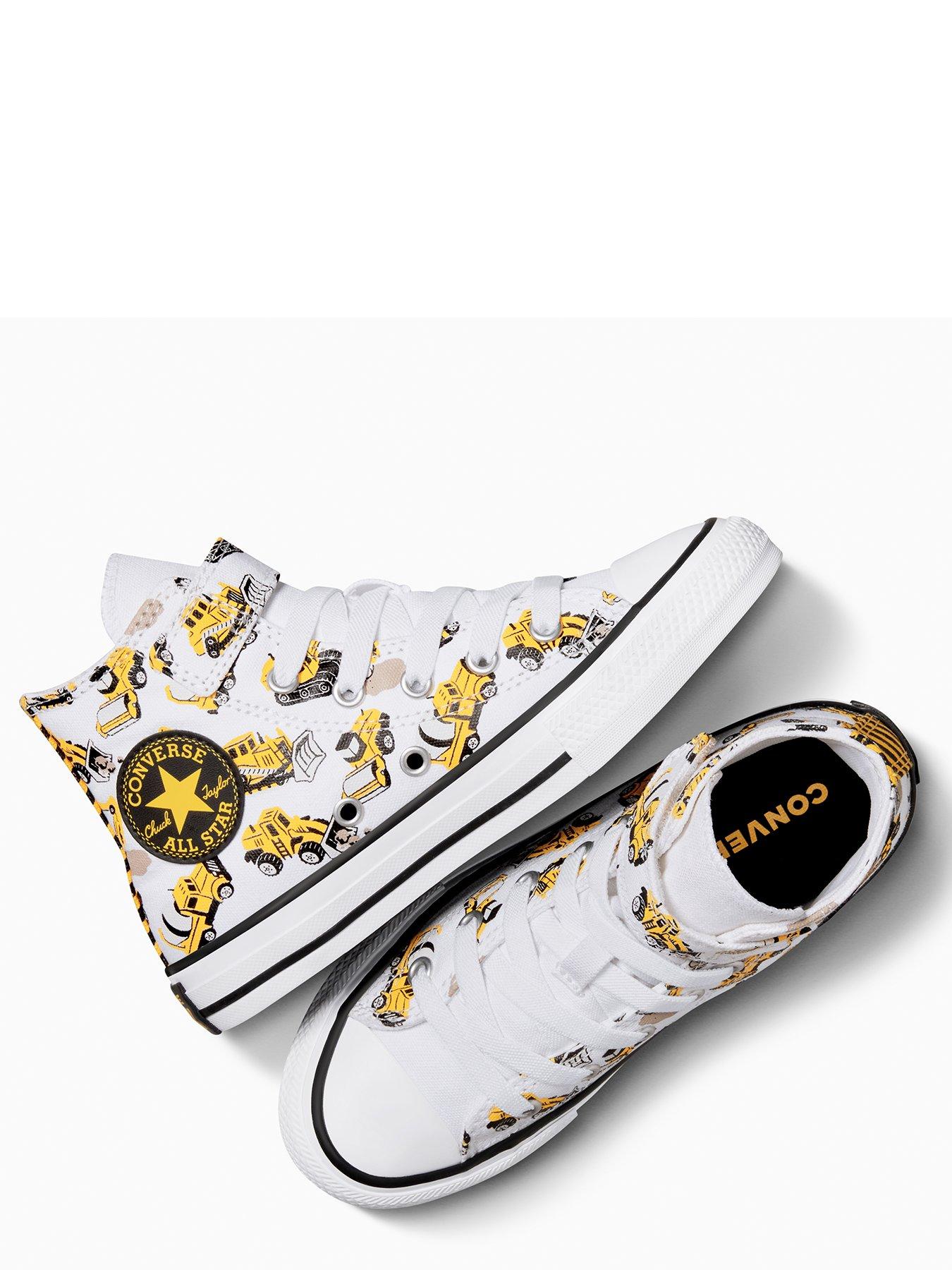 Image 4 of 7 of Converse Kids Chuck Taylor All Star 1v Canvas Truck Hi Top - White