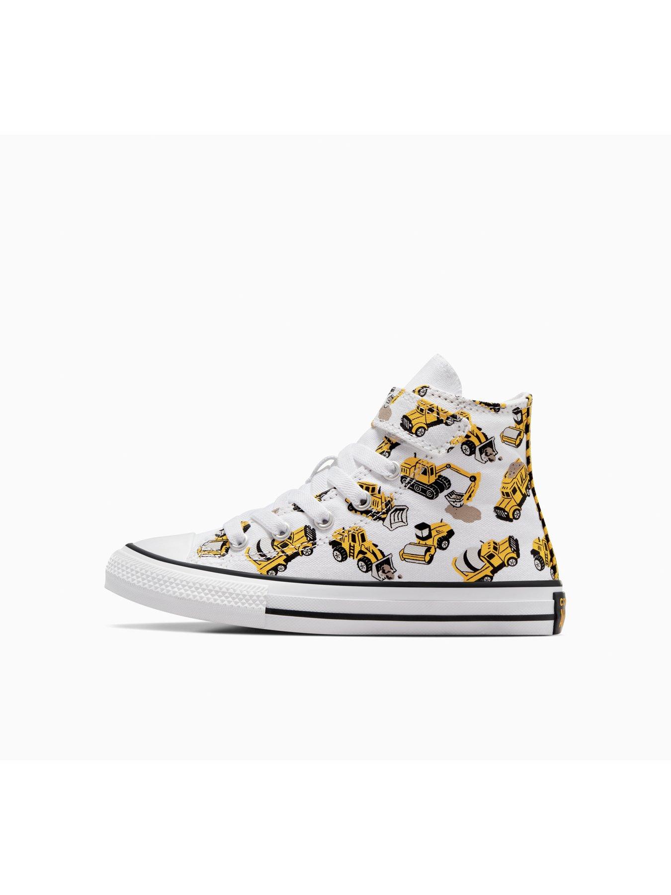 Image 6 of 7 of Converse Kids Chuck Taylor All Star 1v Canvas Truck Hi Top - White