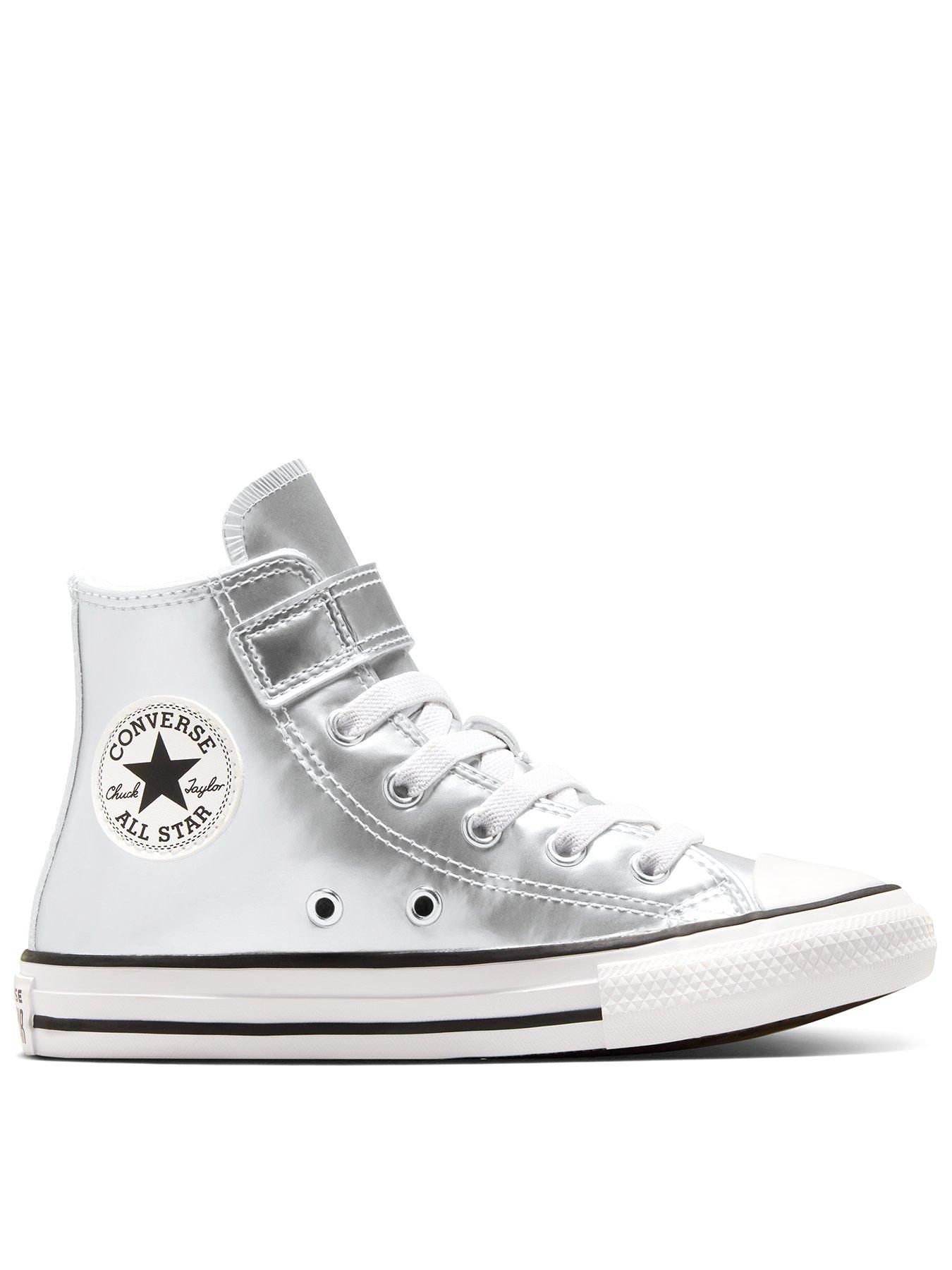 undefined Kids Chuck Taylor All Star Hi Top Trainer- Silver
