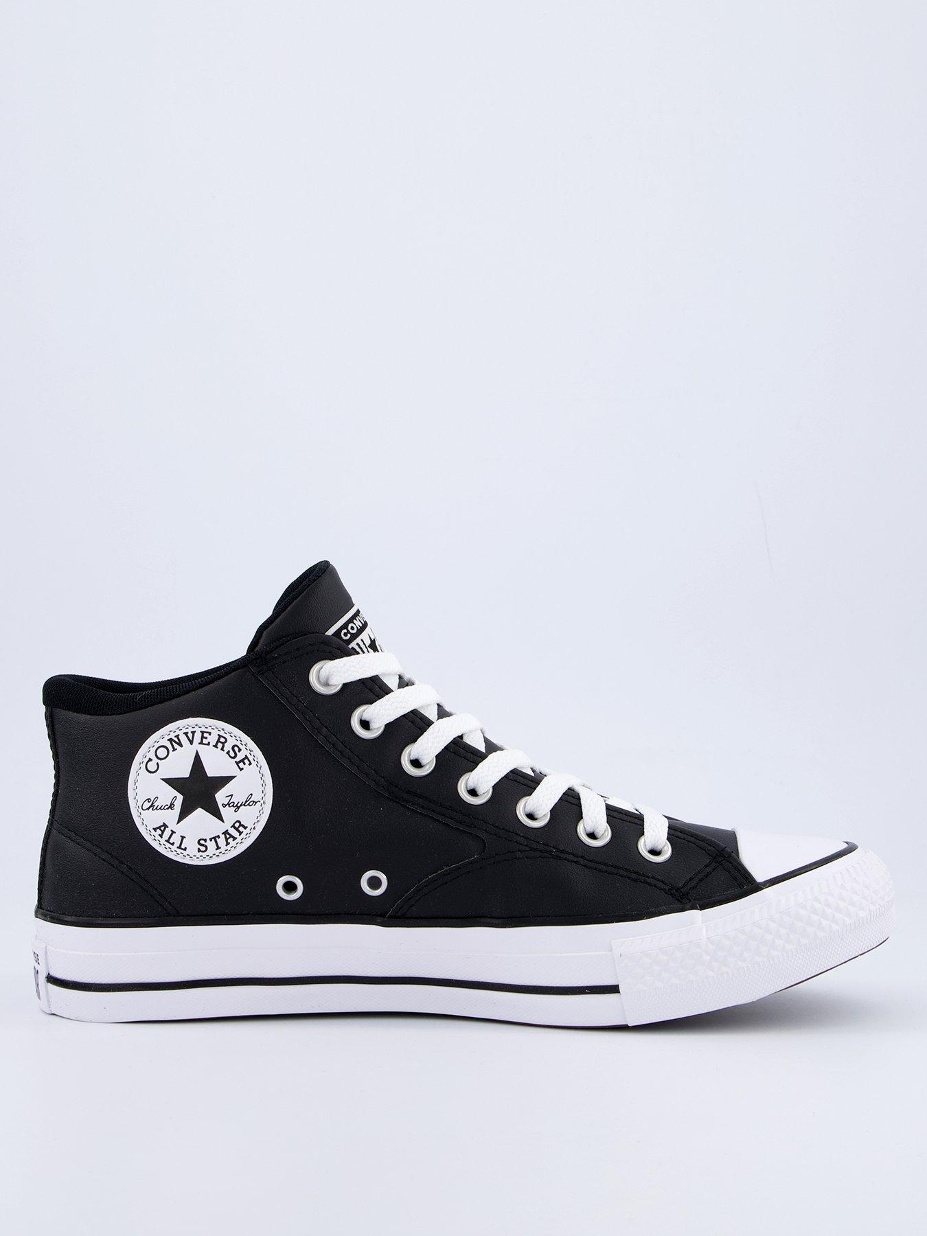 Converse Mens Chuck Taylor All Star Malden Street Synthetic Mid Tops - Black/White
