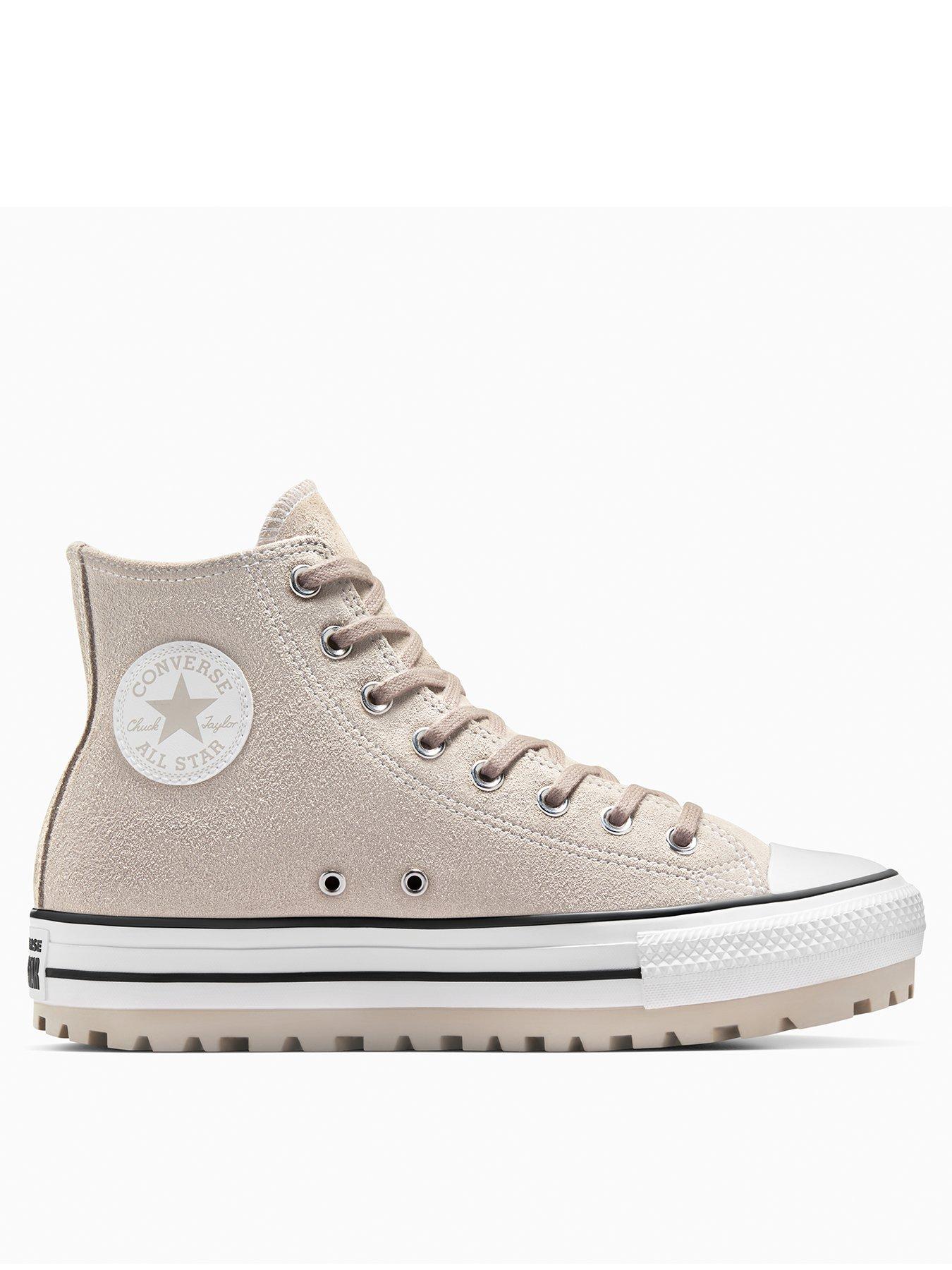 undefined Mens Chuck Taylor All Star City Trek Hi Top Suede Trainers - Grey