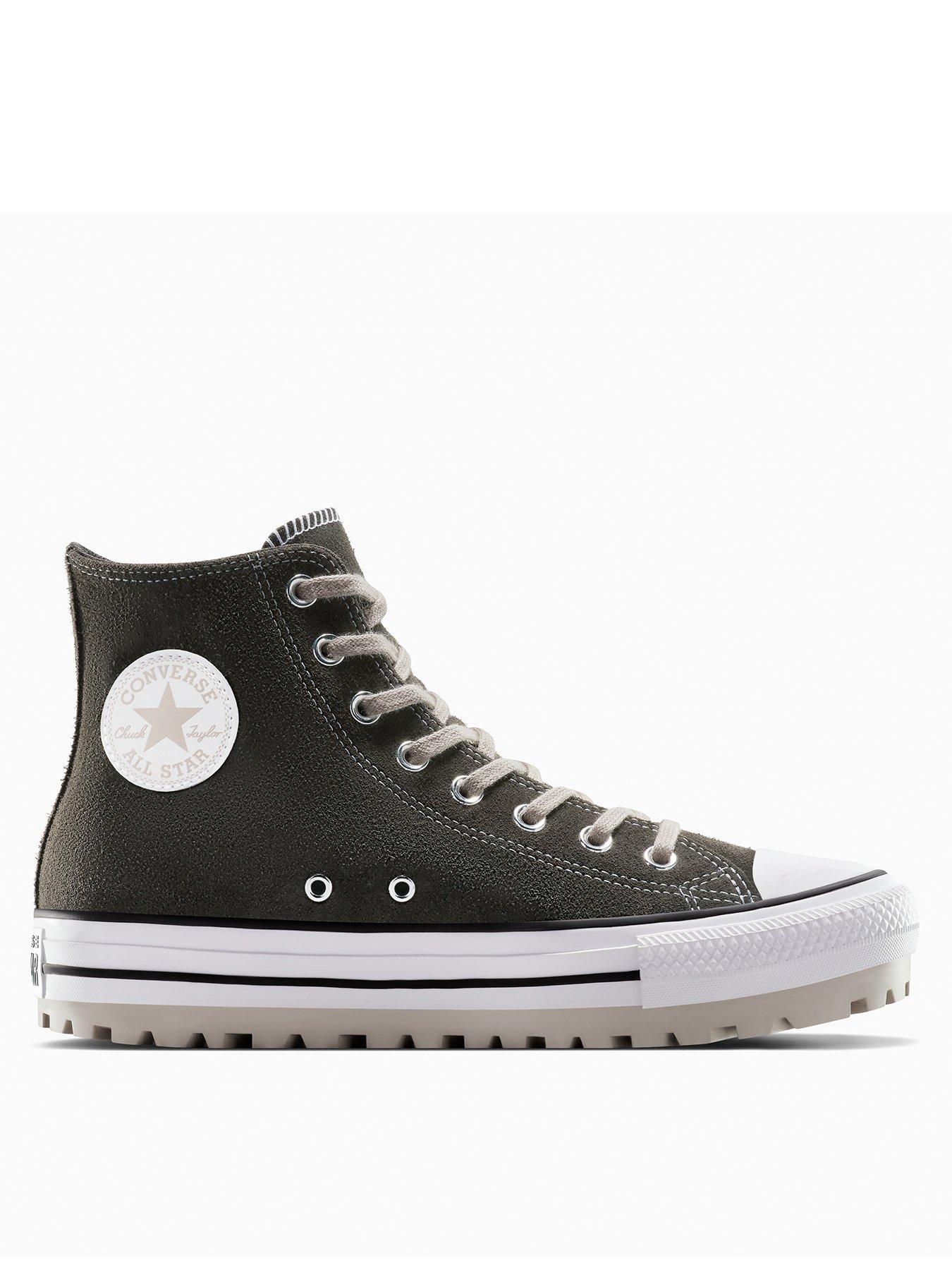 undefined Mens Chuck Taylor All Star City Trek Hi Top Suede Trainers - Brown