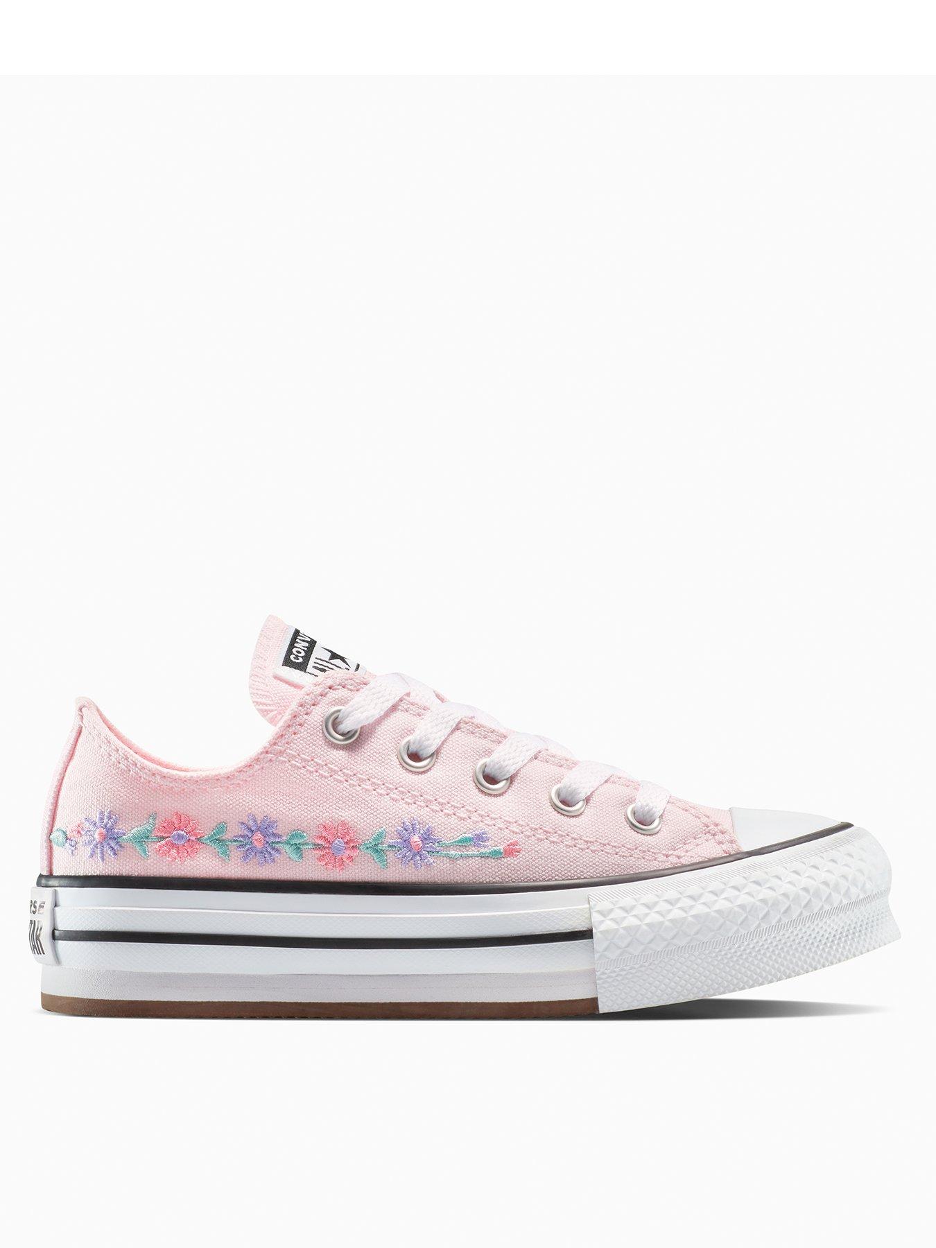 Converse Kids Eva Lift Ox Trainers - Egret/White/Pale Surplus