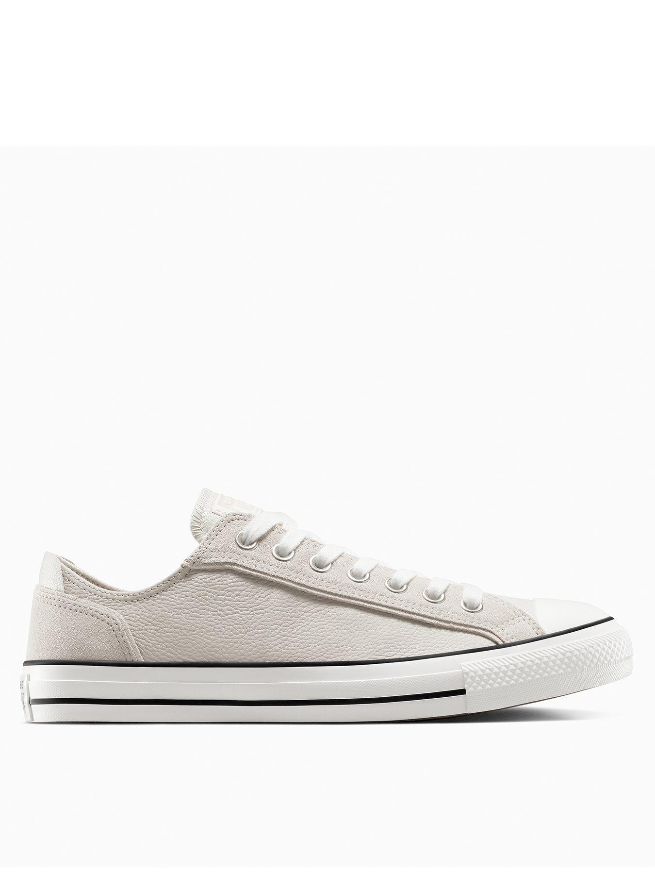 undefined Men's Chuck Taylor All Star Wide Leather Trainers - Clay