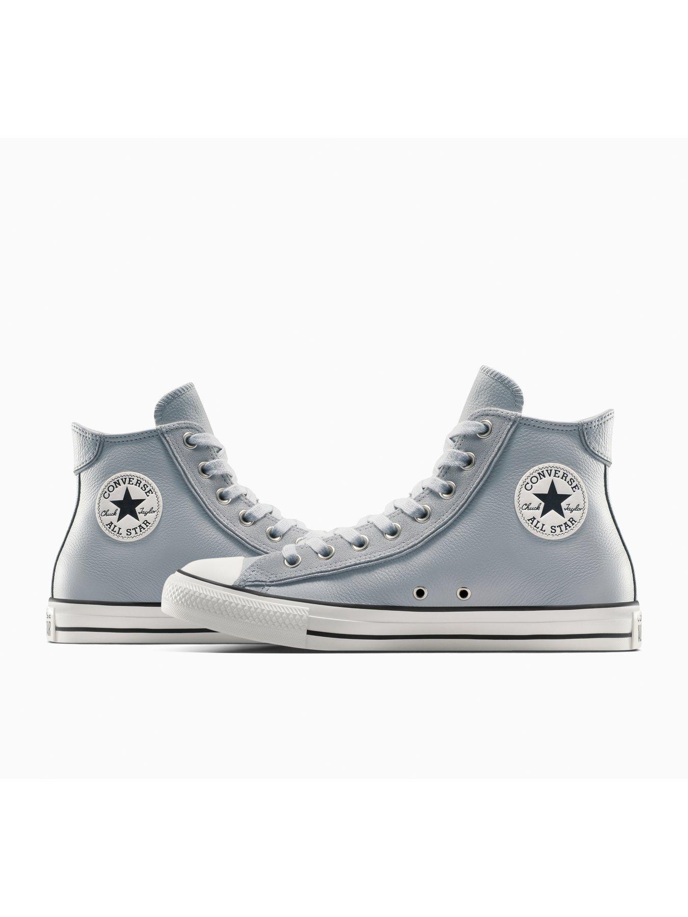 Converse Mens Chuck Taylor All Star Wide Hi Top Leather Hibarely
