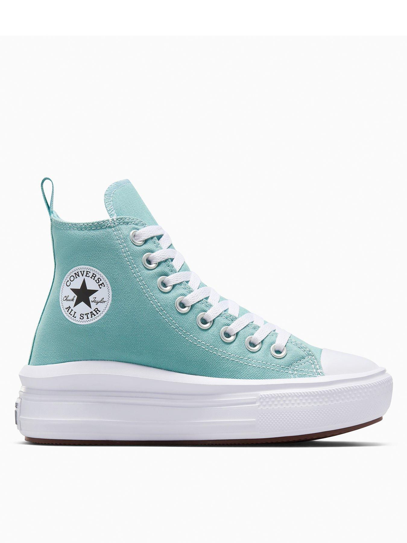 undefined Kids Chuck Taylor All Star Move Canvas Hi Top Trainers - Blue