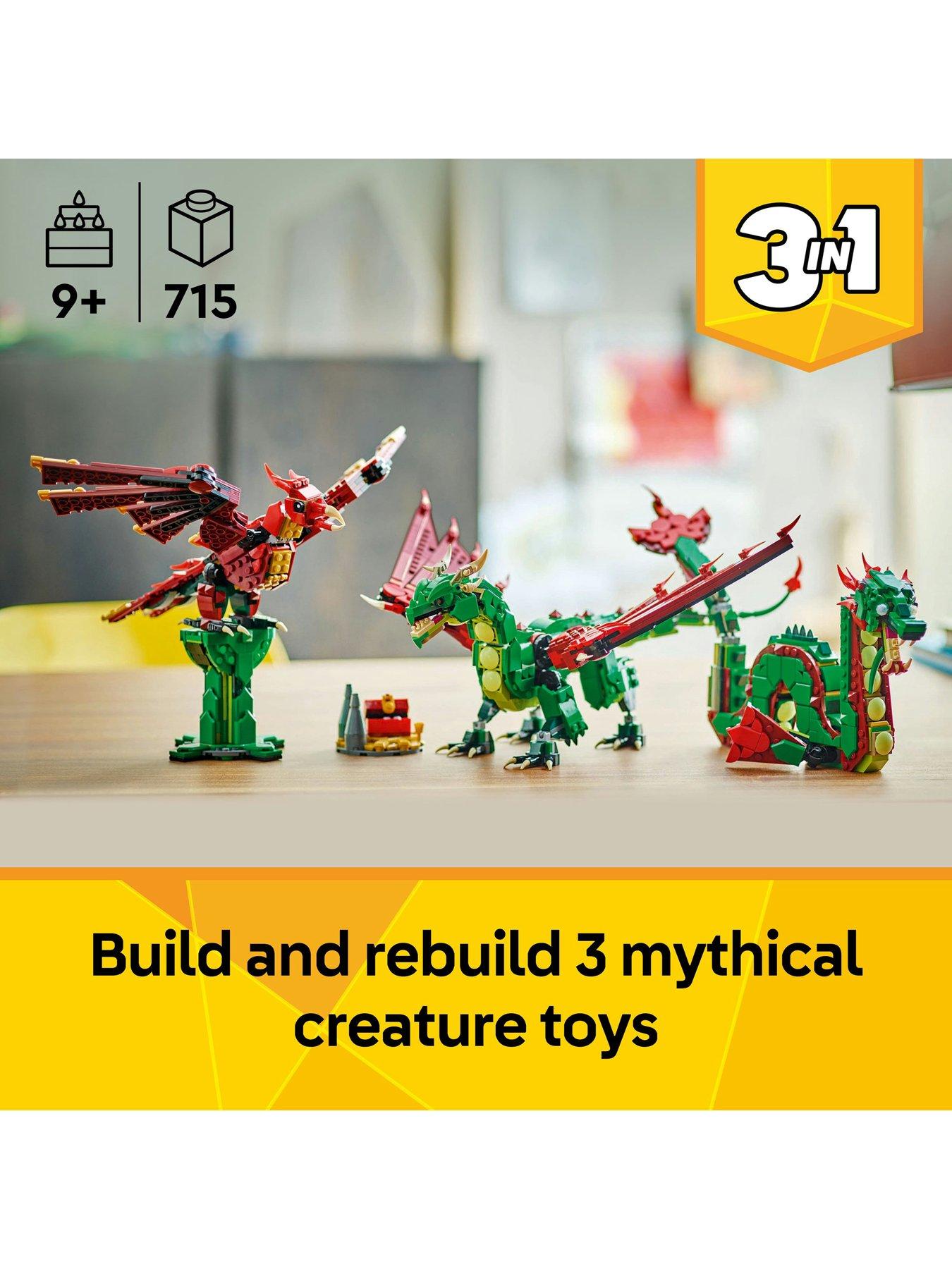 Image 2 of 8 of LEGO Creator 3in1 Medieval Dragon Toy Playset 31161