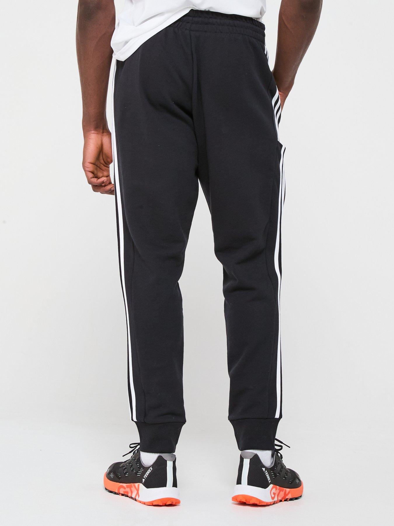 French Terry Tapered Striped Pants Adidas Essentials French Terry