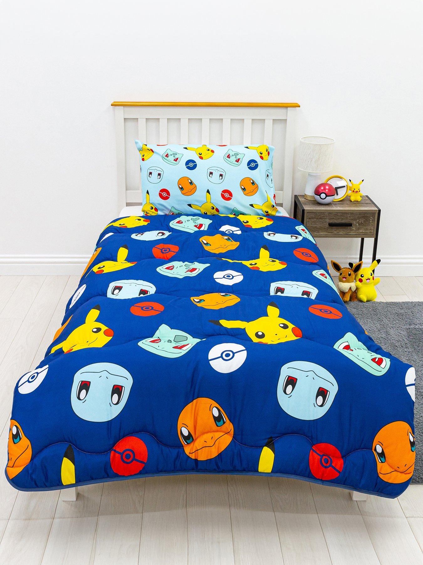 Product photograph of Pokemon Badges Coverless 10 5 Tog Quilt from very.co.uk