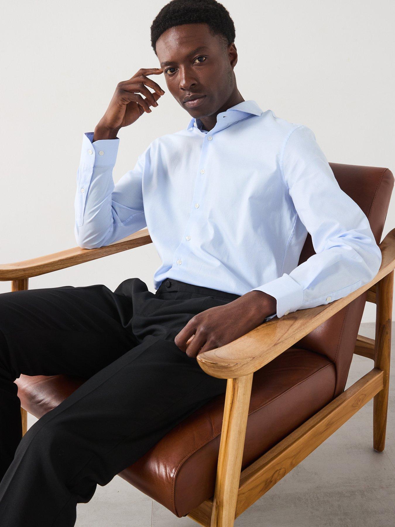 undefined Luisiana Long Sleeved Formal Fit Shirt - Light Blue