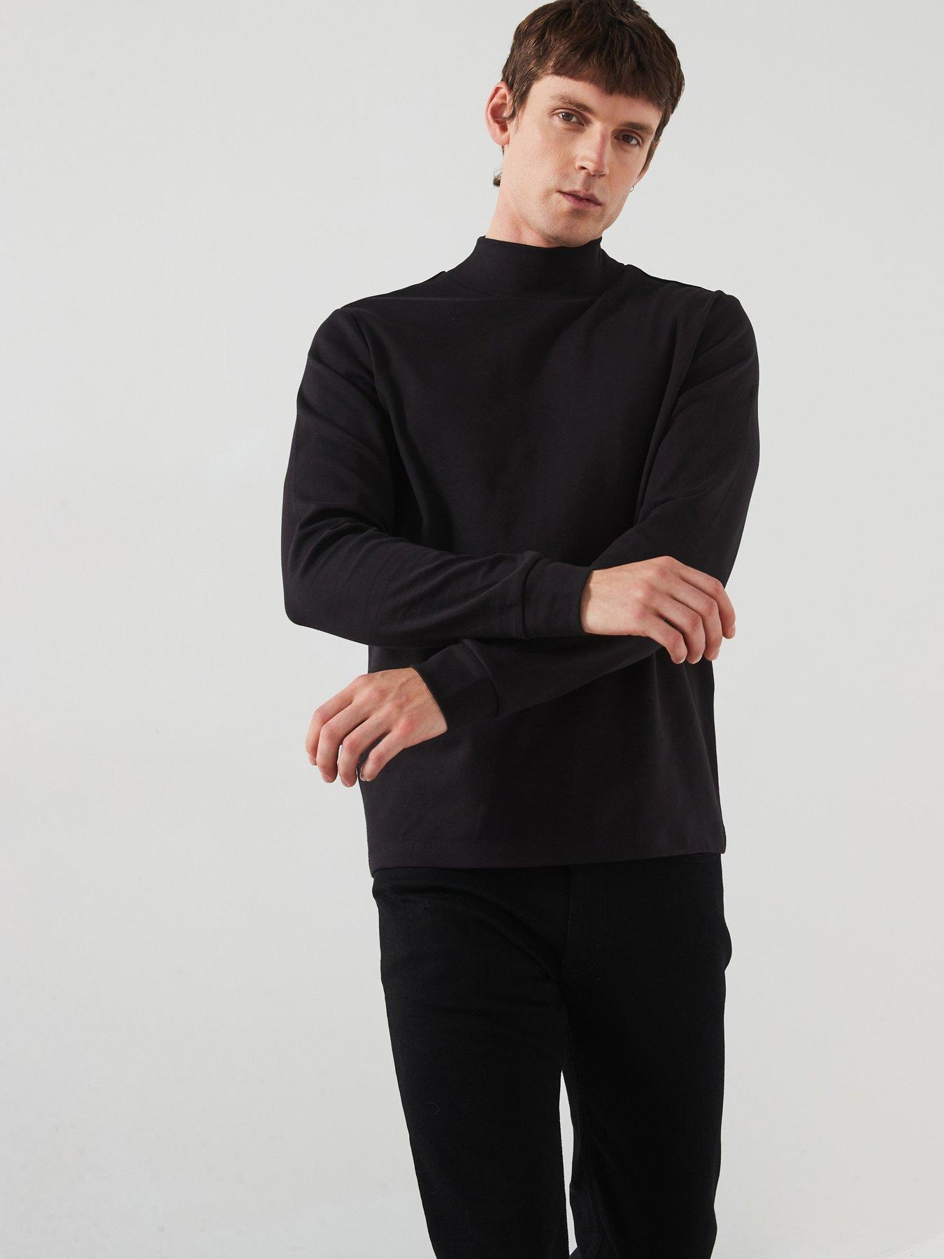 undefined Luton Long Sleeved High Neck T-Shirt - Black