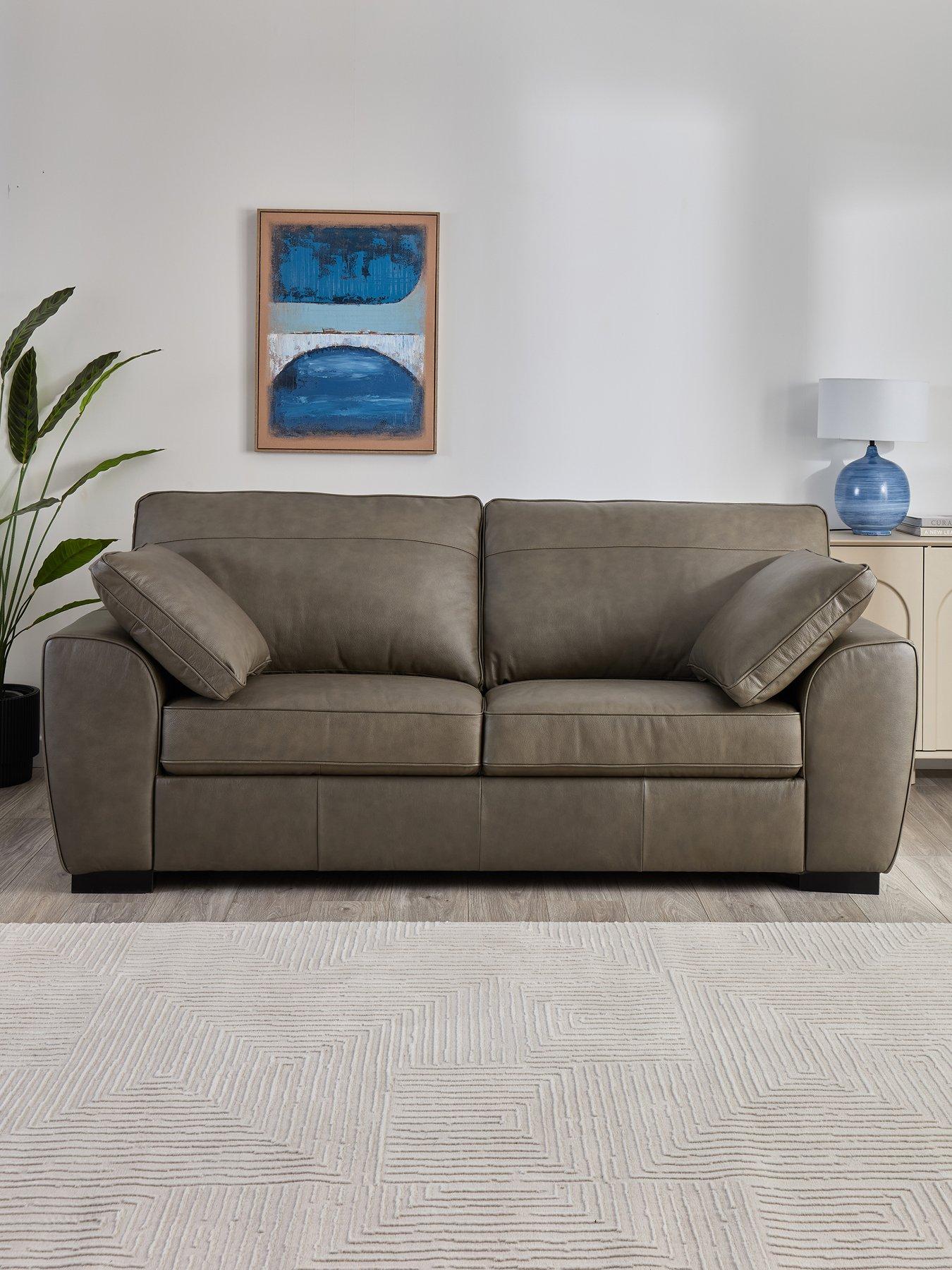 The Very Collection Sona Italian Leather 3 Seater Sofa