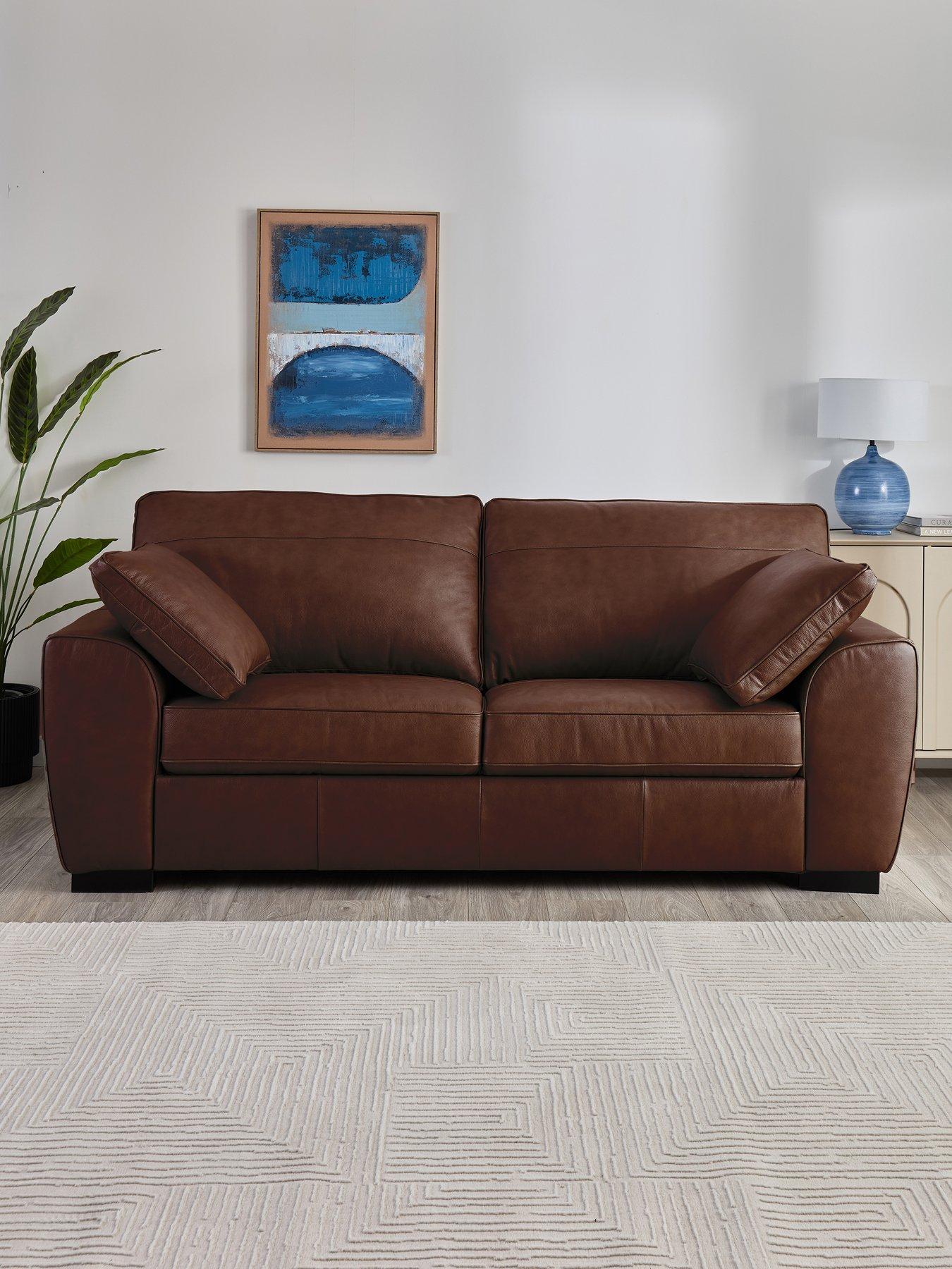 The Very Collection Sona Italian Leather 3 Seater Sofa