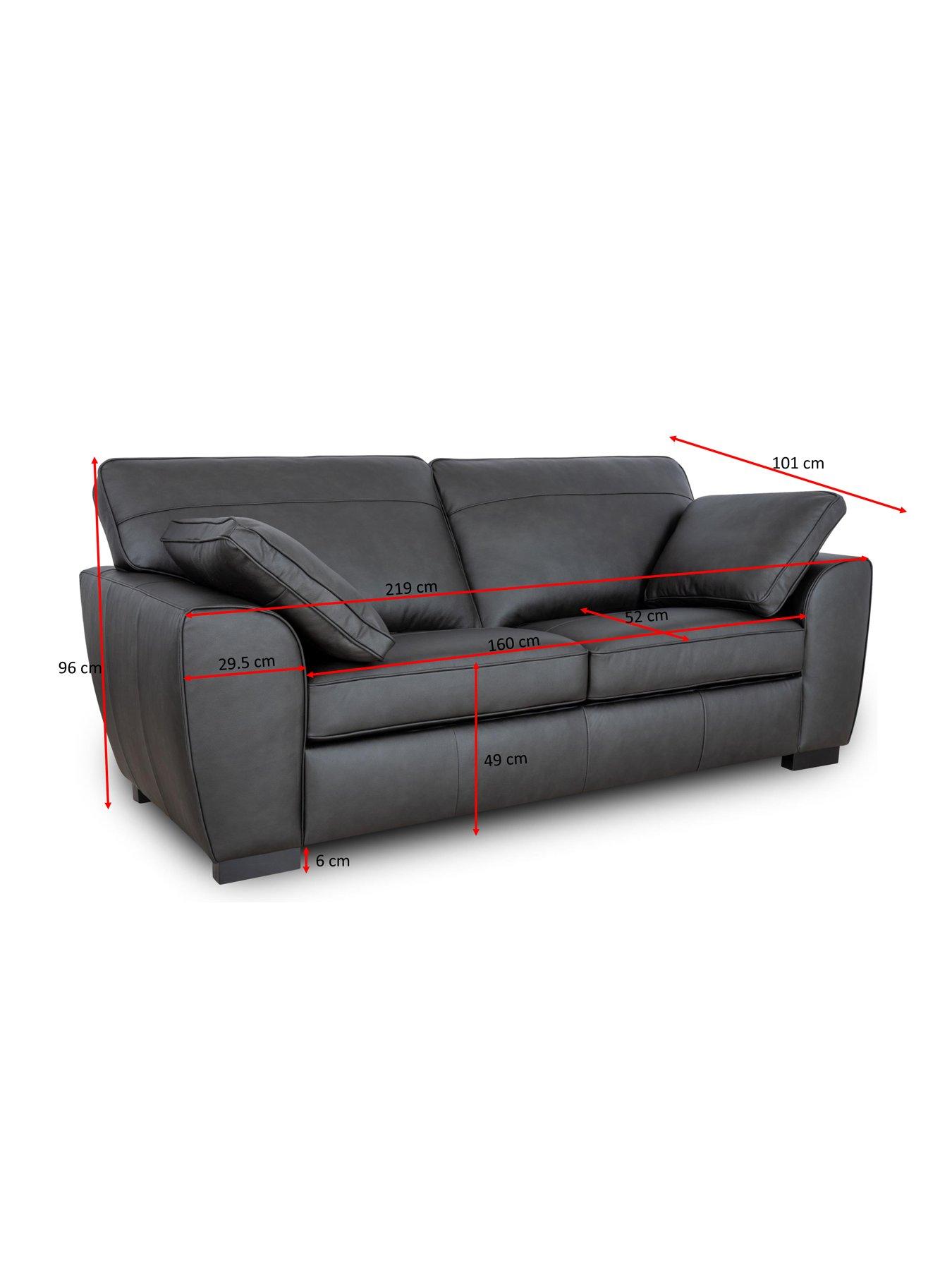 Image 6 of 6 of The Very Collection Sona 3 Seater Leather Sofa