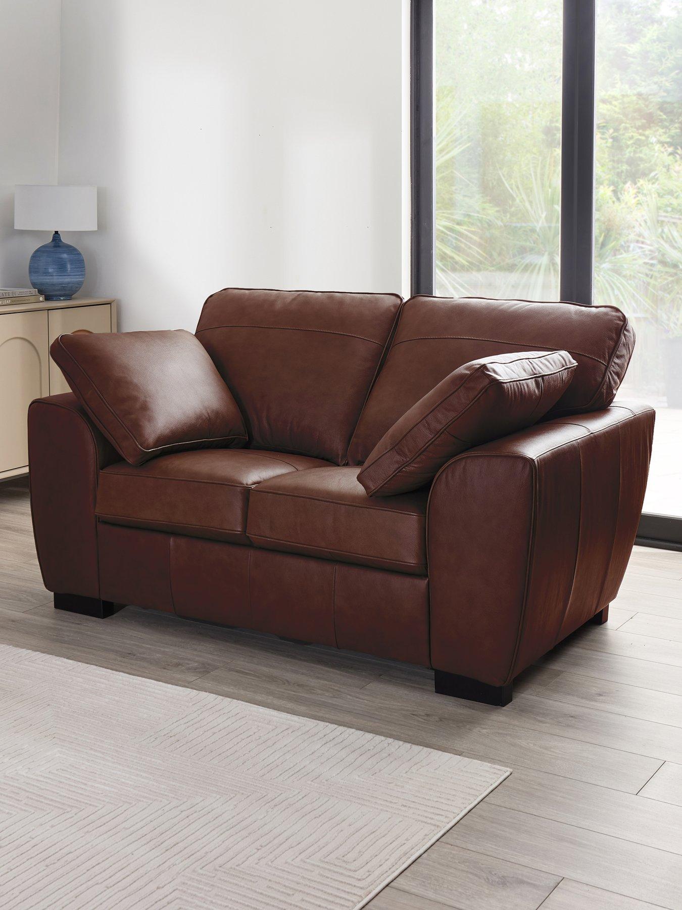 The Very Collection Sona Italian Leather 2 Seater Sofa - FSC® Certified