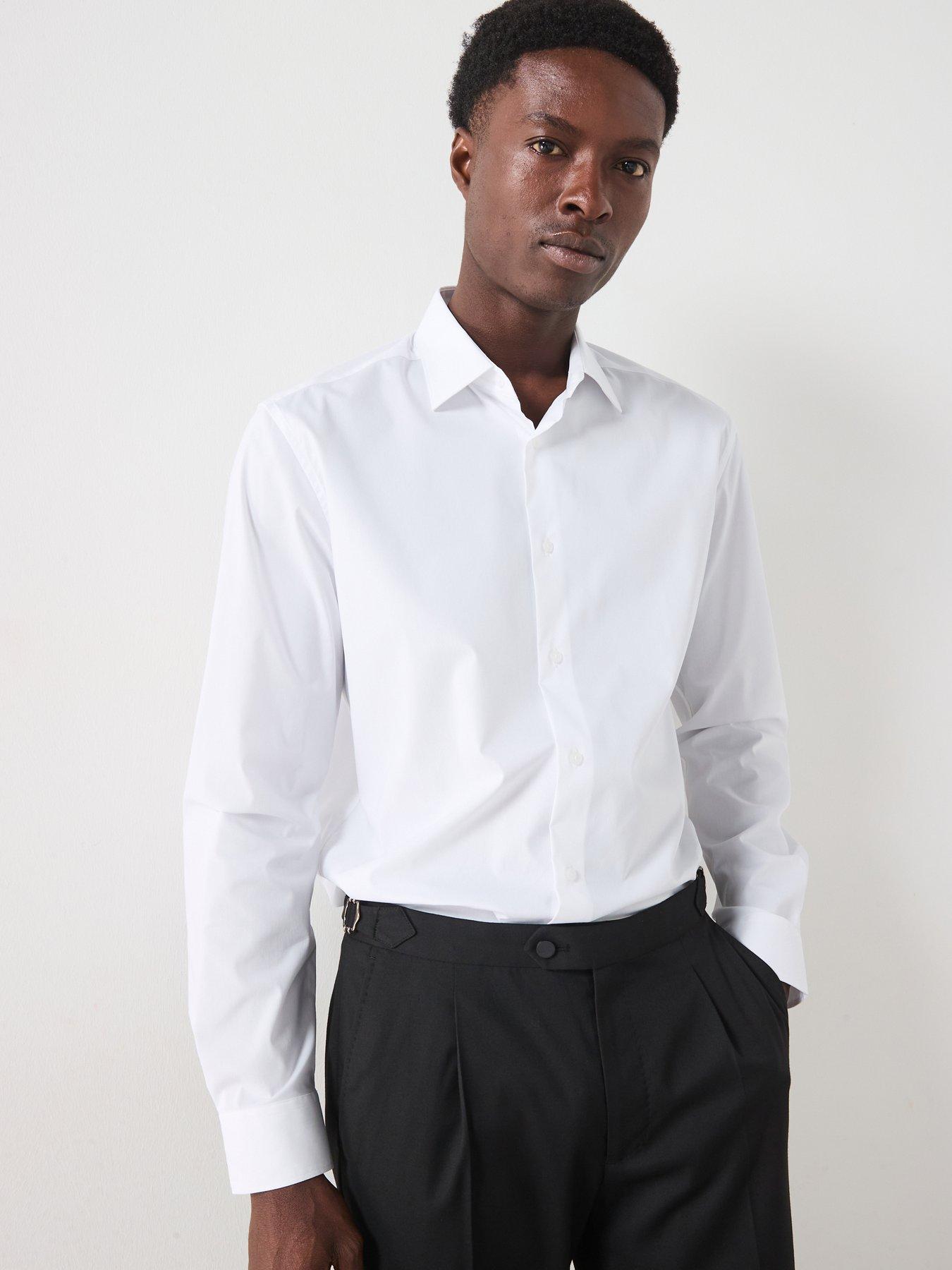 Image 4 of 6 of Mango Play Long Sleeved Formal Regular Fit Shirt - White