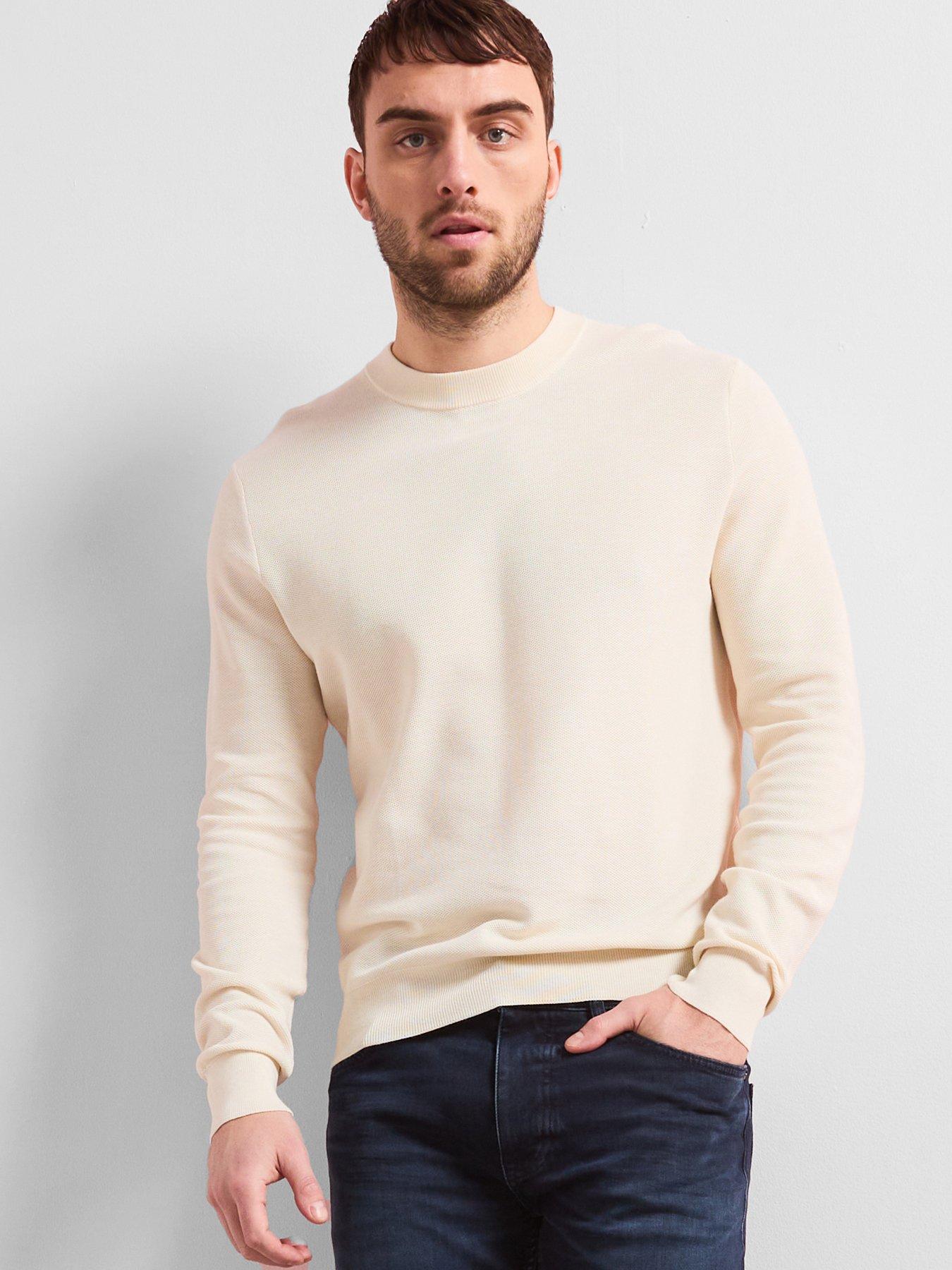 undefined Ten Long Sleeved Smart Knitted Jumper - Cream