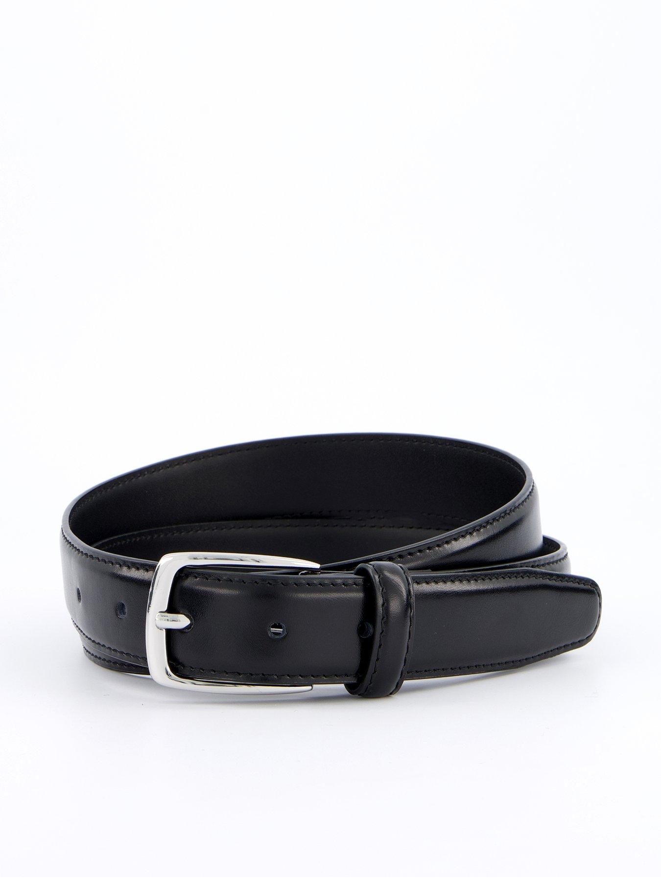 Image 1 of 4 of Mango Basico Leather Belt - Black&nbsp;