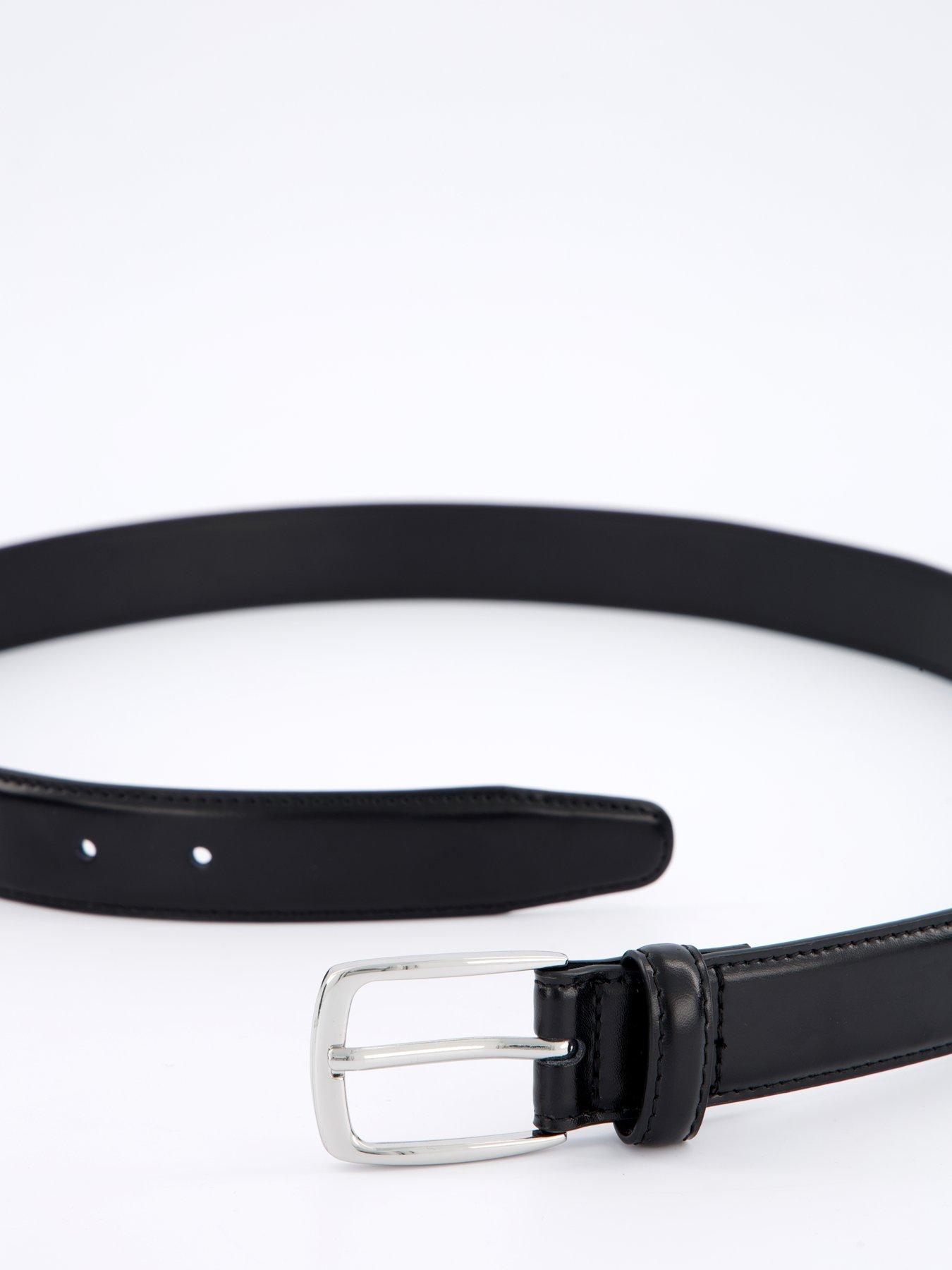 Image 3 of 4 of Mango Basico Leather Belt - Black&nbsp;