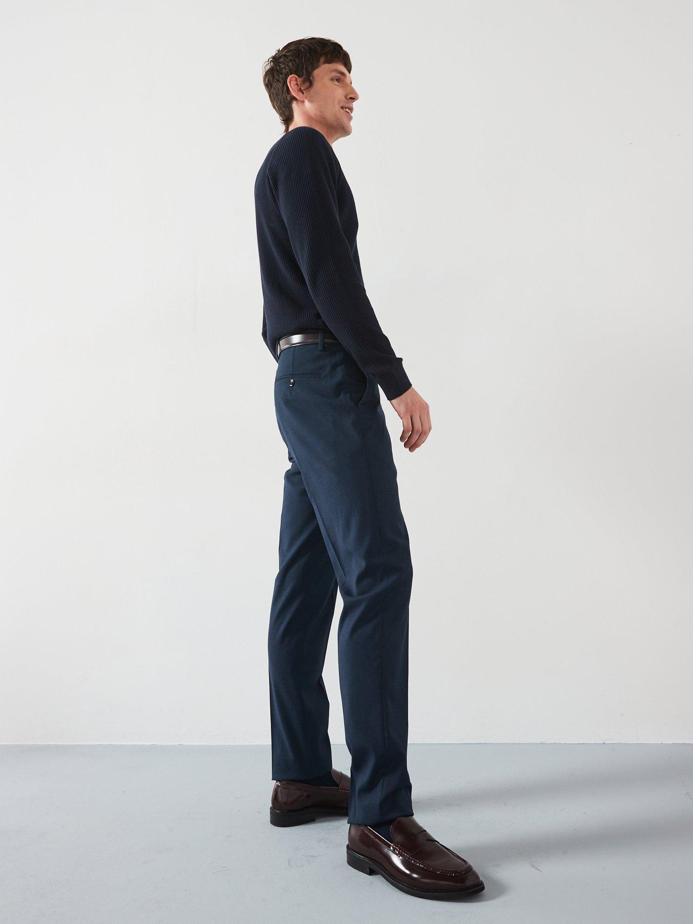 Image 2 of 6 of Mango Milan Formal Regular Fit Suit Trousers - Navy